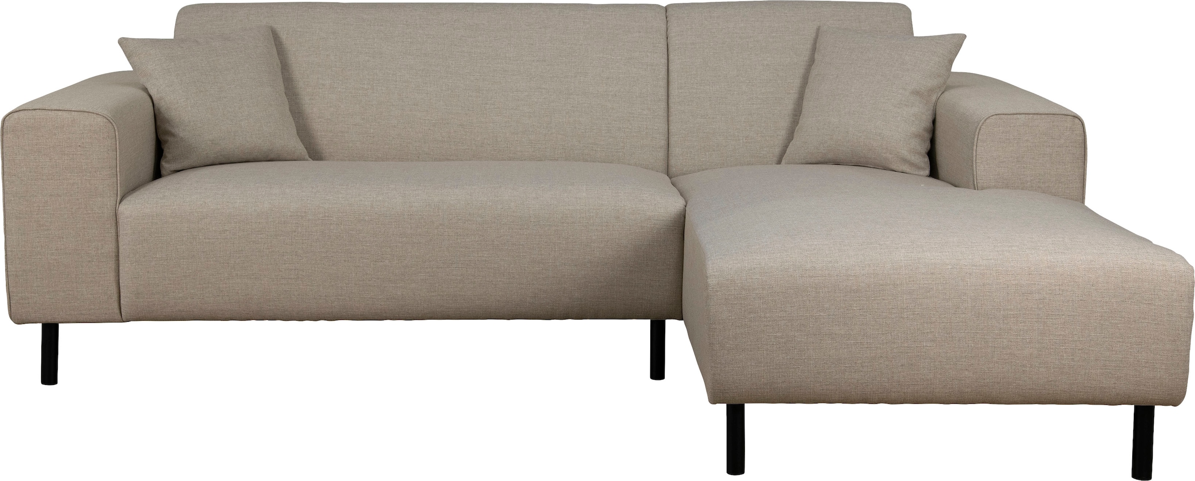 Home affaire Ecksofa »ARROS L-Form mit Wellenunterfederung, Masse B/T/H: 235/163/81 cm«, incl. Zierkissen, mit Recamiere rechts/links bestellbar, auch in Cord