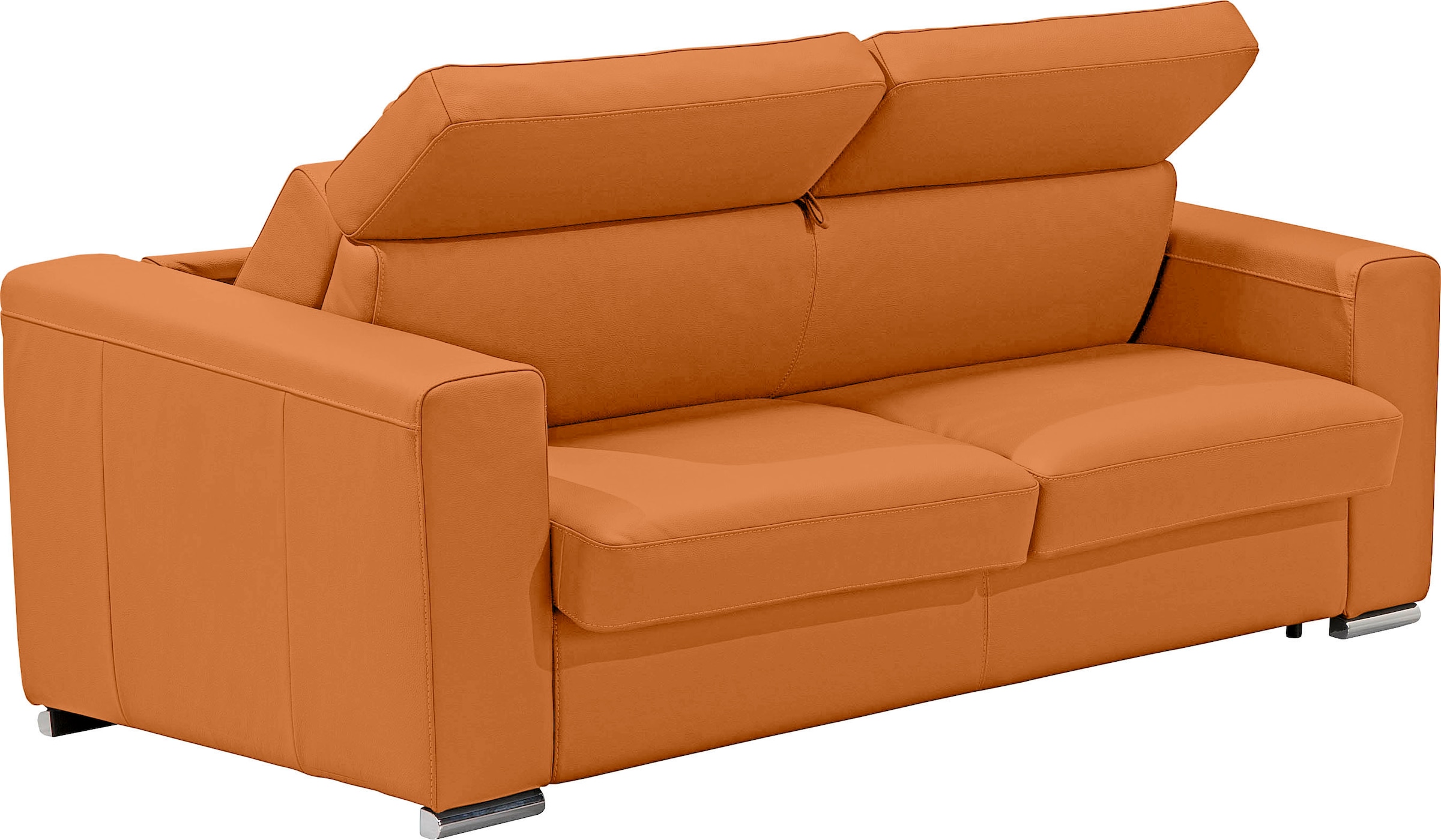 Egoitaliano Schlafsofa »Cabiria, Design und super Sitz- und Liegekomfort«, Sofa inkl. Schlaffunktion, Kopfteile verstellbar, mit Metallfüssen