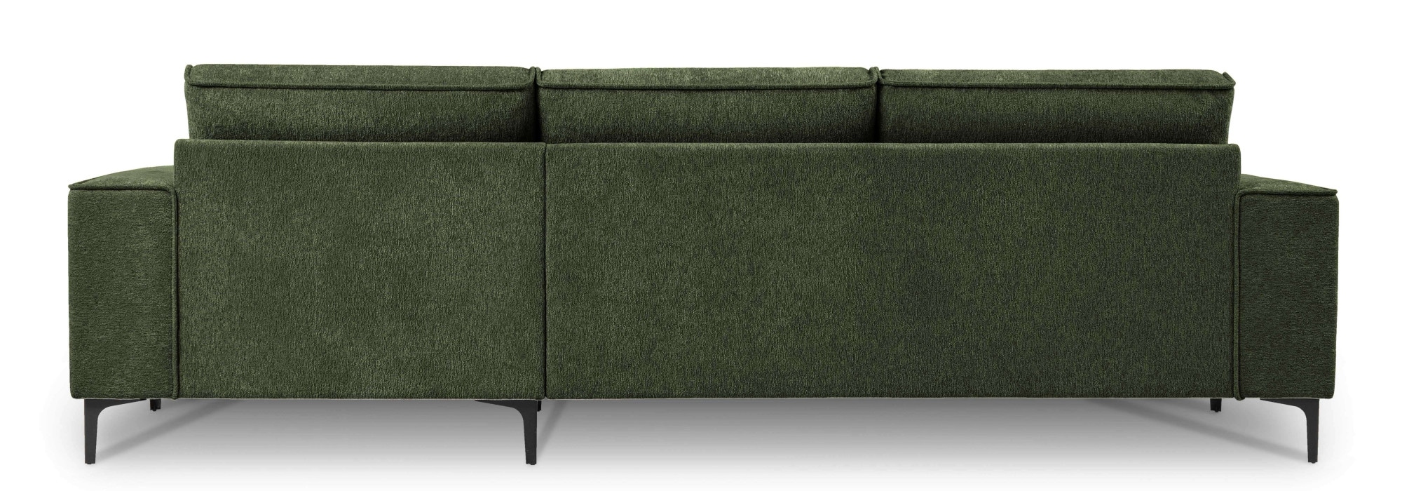 Places of Style Ecksofa »Polsterecke Oland, Struktur, Flachgewebe, Luxus-Microfaser, Boucle«, L-Form, 280 cm, Wellenunterfederung, Skandi-Design, Metallfüsse