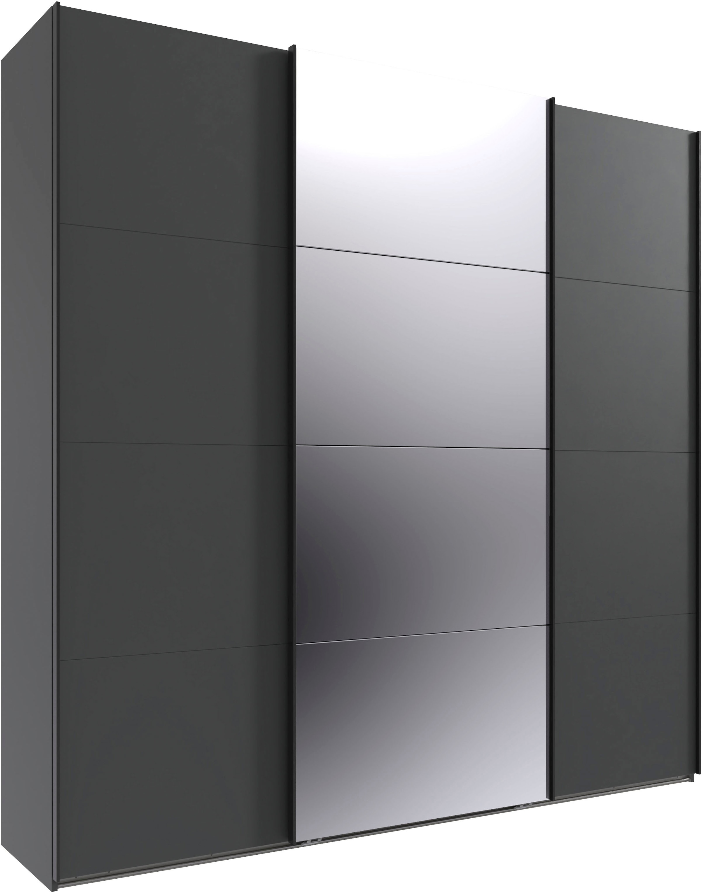 Wimex Kleiderschrank »Mugano, Made in Germany, Lieferung bis in Deine Etage und Stellort« wähle Deine Ausstattung: Basic oder Premium!, 3 Schwebetüren, grosse Grössen, mit oder ohne Spiegel, Metallgriffe
