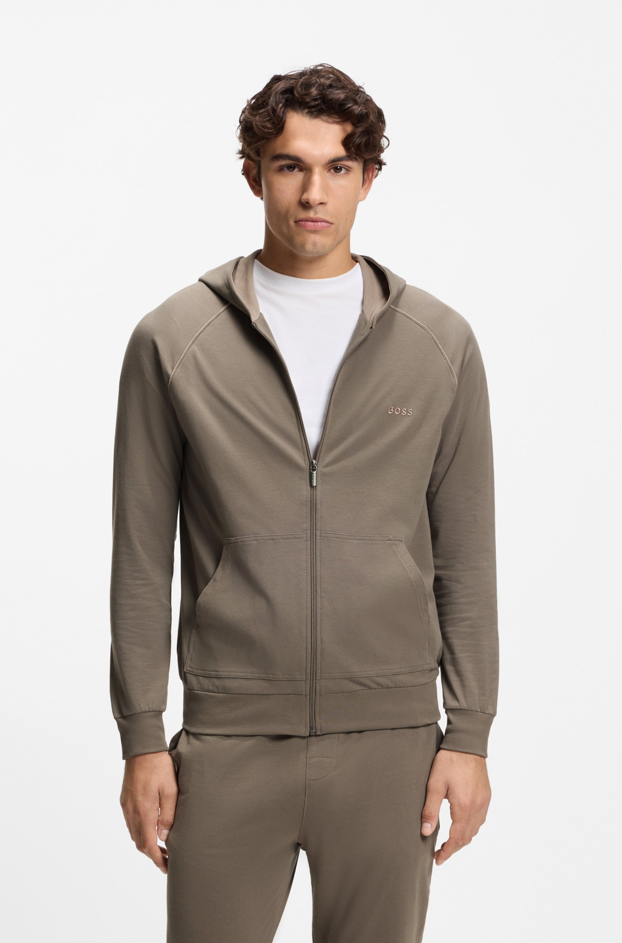 BOSS Kapuzensweatjacke »Mix&Match Jacket H« mit Kängurutasche