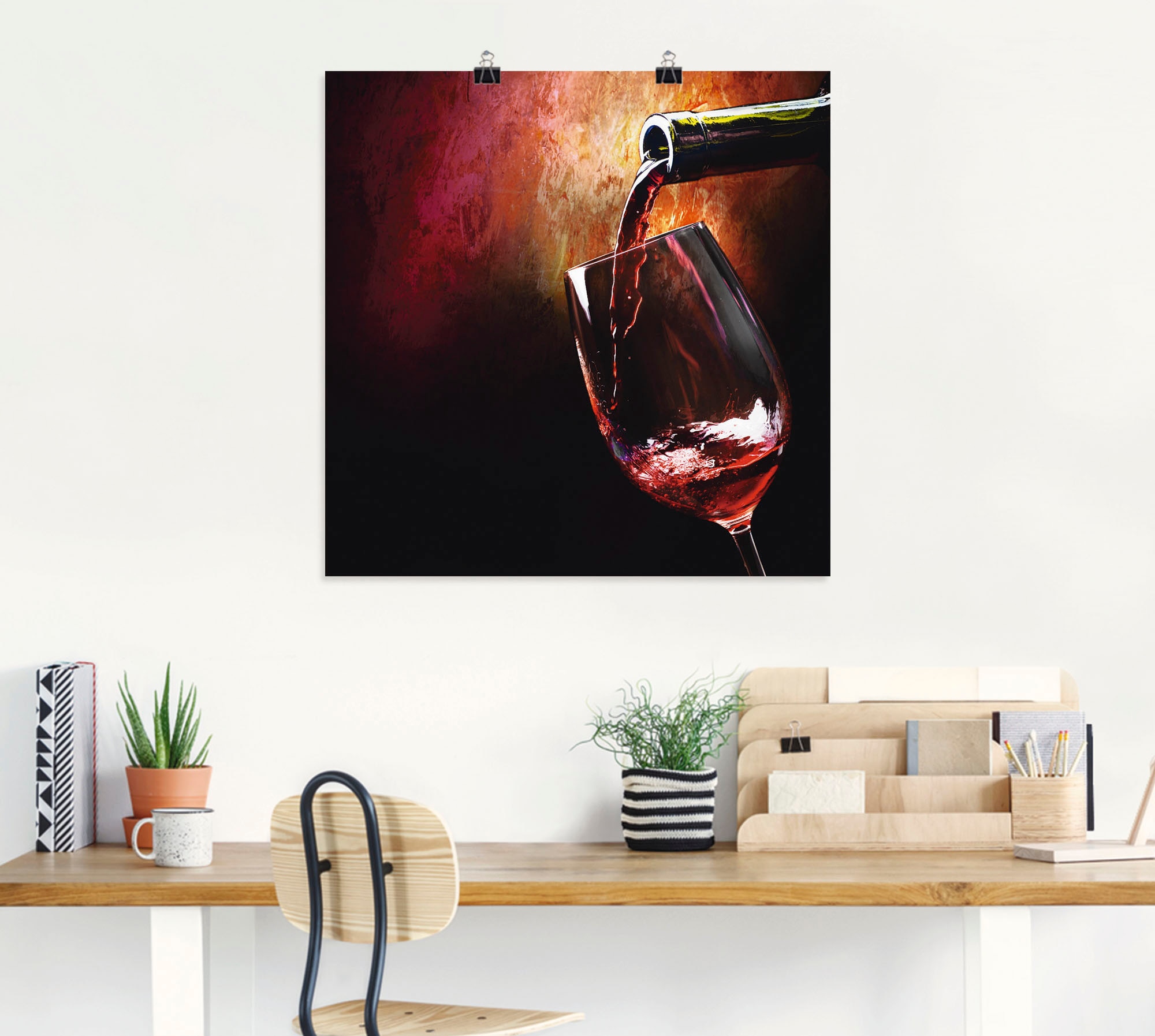 Artland Wandbild »Wein - Rotwein«, Getränke, (1 St.), als Alubild, Outdoorbild, Leinwandbild, Poster, Wandaufkleber