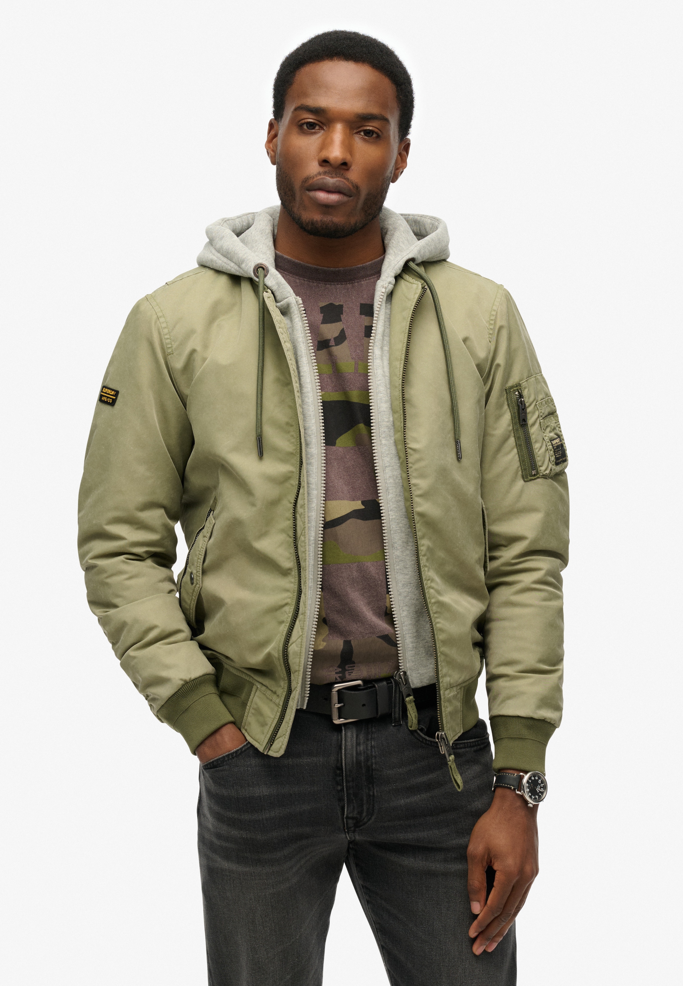 Superdry Parka »MILITARY MA1 BOMBER JACKET«, ohne Kapuze