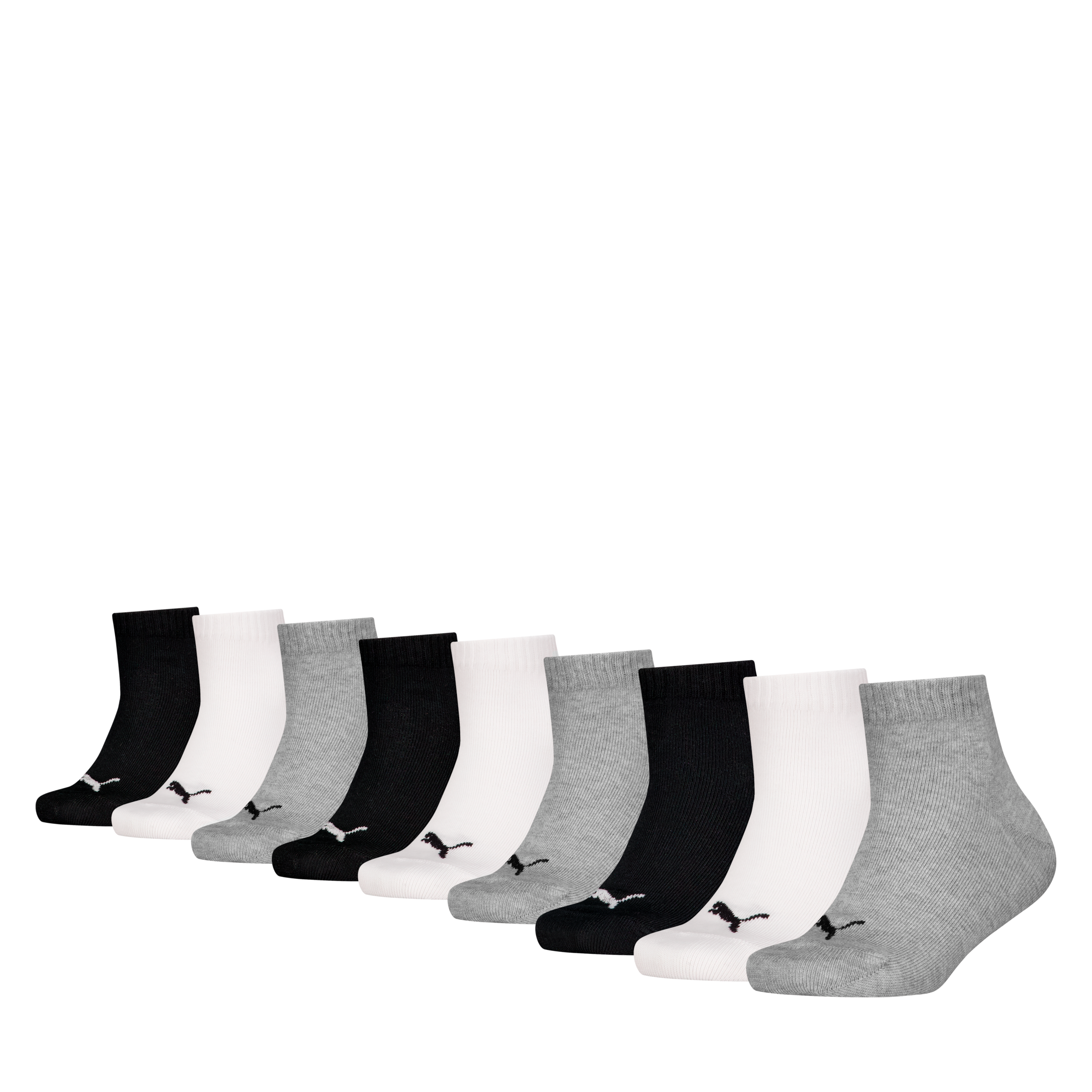 PUMA Kurzsocken »PUMA KIDS PLAIN QUARTER 9P ECOM« 9 Paar, mit rutschfestem Bund