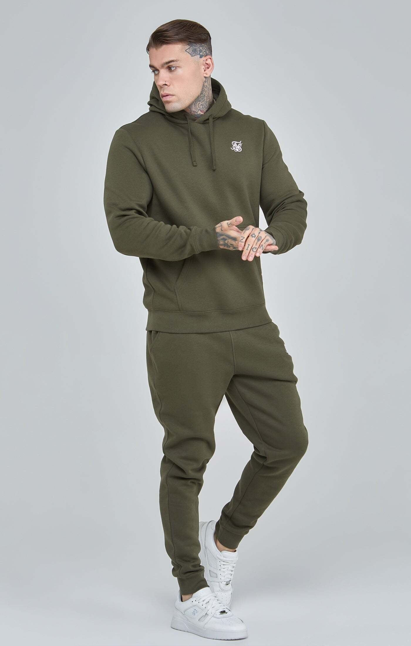 Siksilk Kapuzenpullover »Siksilk Kapuzenpullover Khaki Essential Overhead Hoodie«