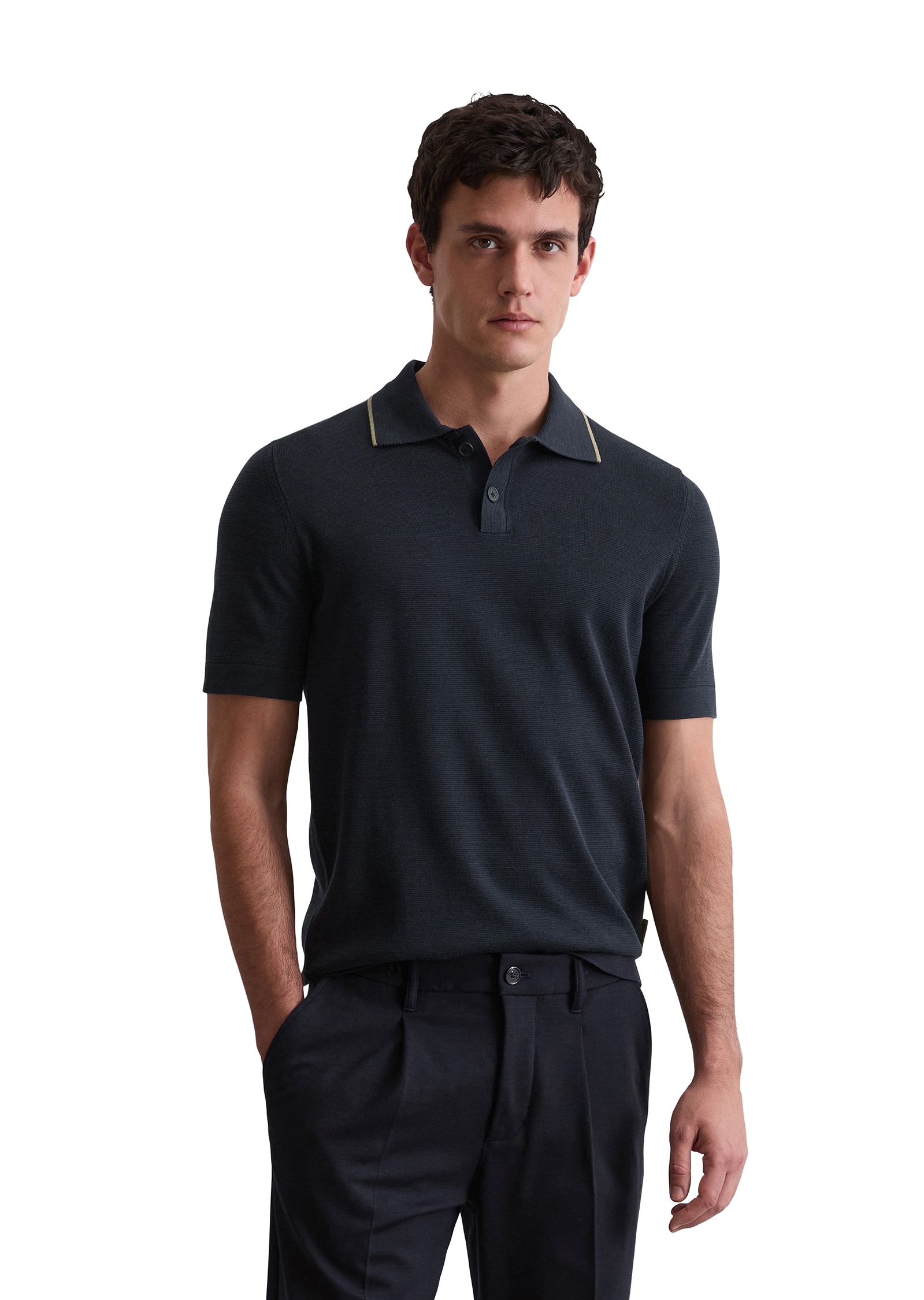 Marc O'Polo Poloshirt »DFB Travel Collection« aus Strick, aus reiner Bio-Baumwolle, regular fit