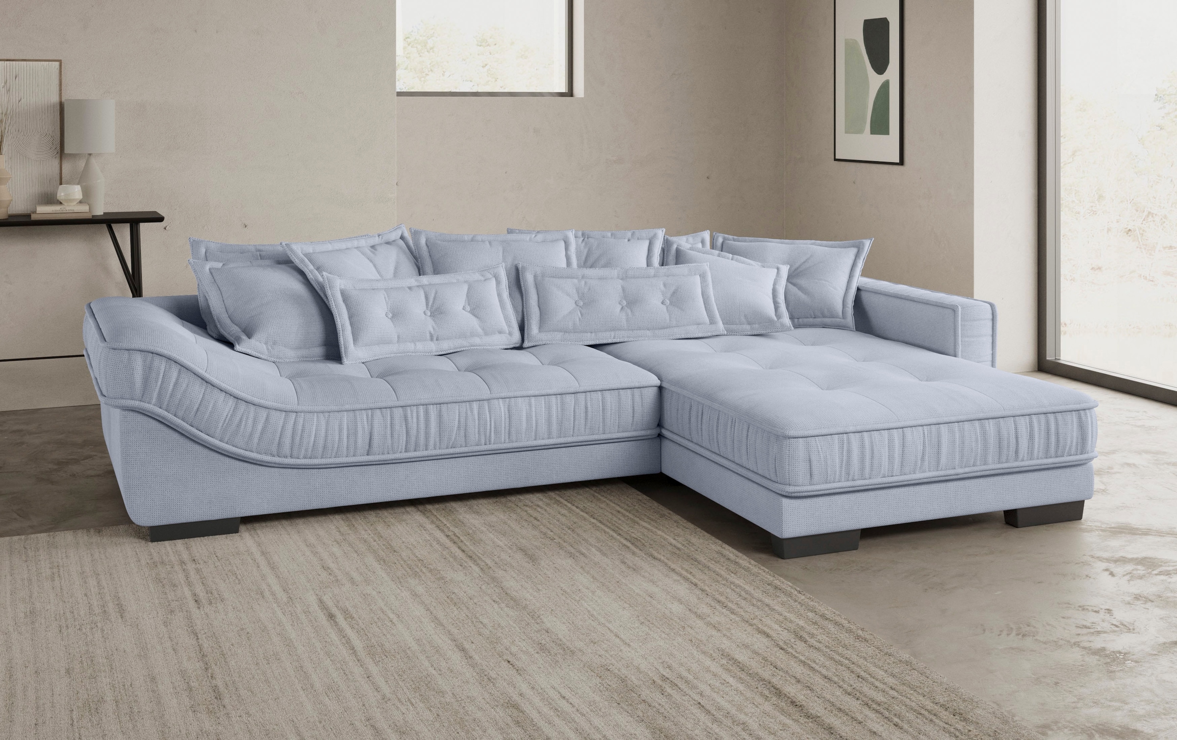 Mr. Couch Ecksofa »Diwan II, L-Form«, Wahlweise mit Kaltschaumpolsterung bis 140 kg belastbar