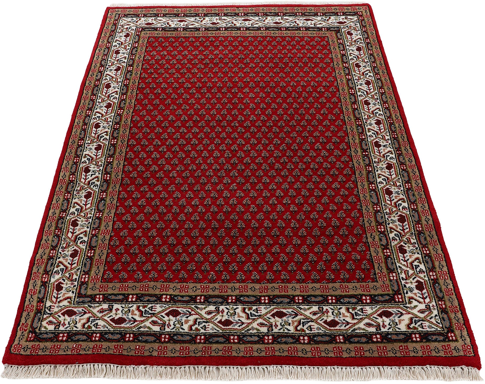 Woven Arts Orientteppich »Orientteppich Mir«, rechteckig, 15 mm Höhe, handgeknüpft, Wohnzimmer, reine Wolle