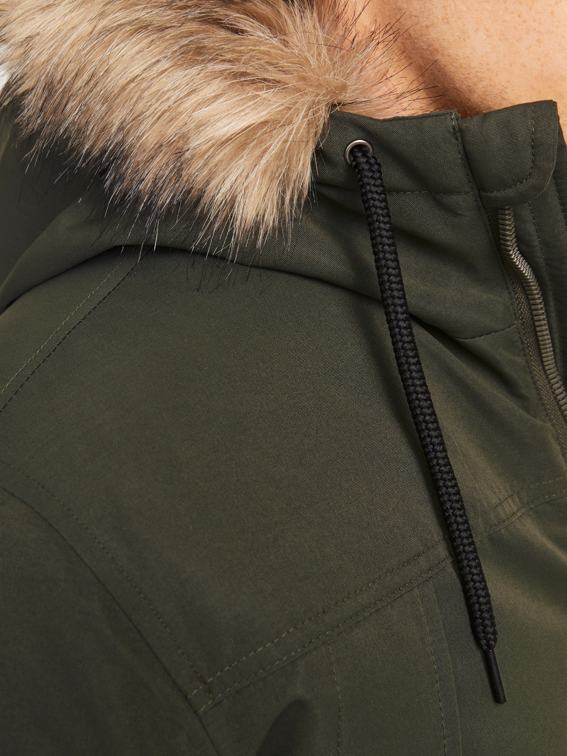 Jack & Jones Parka »JJECONSTRUCT FAUX FUR PARKA SN«, mit Kapuze