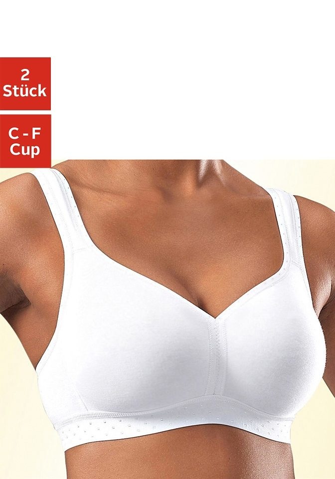 petite fleur Soft-BH Packung, 2 Stück, ohne Bügel aus sanfter Baumwolle