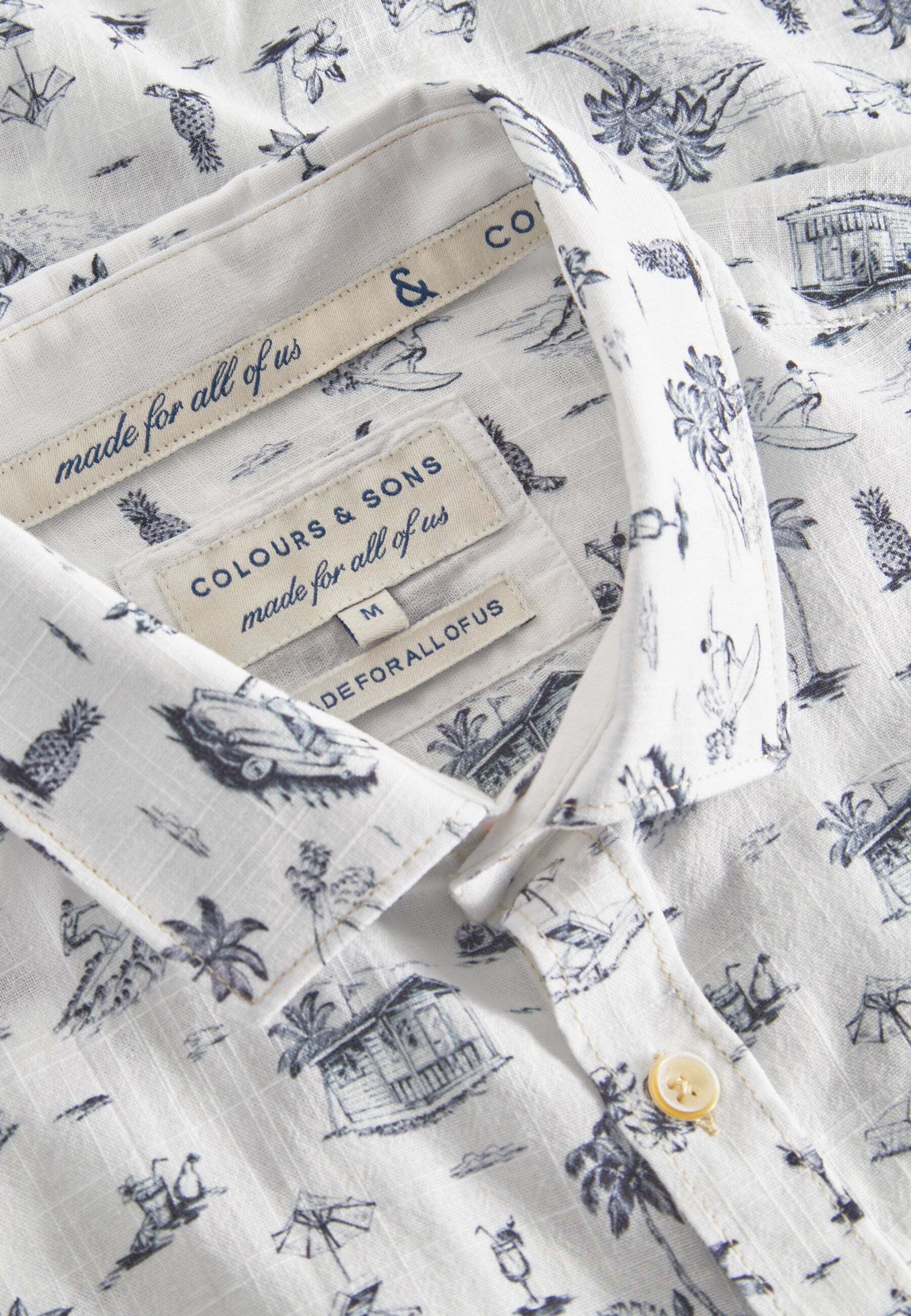 colours & sons Langarmhemd »colours & sons Hemden Shirt-Beach Print«