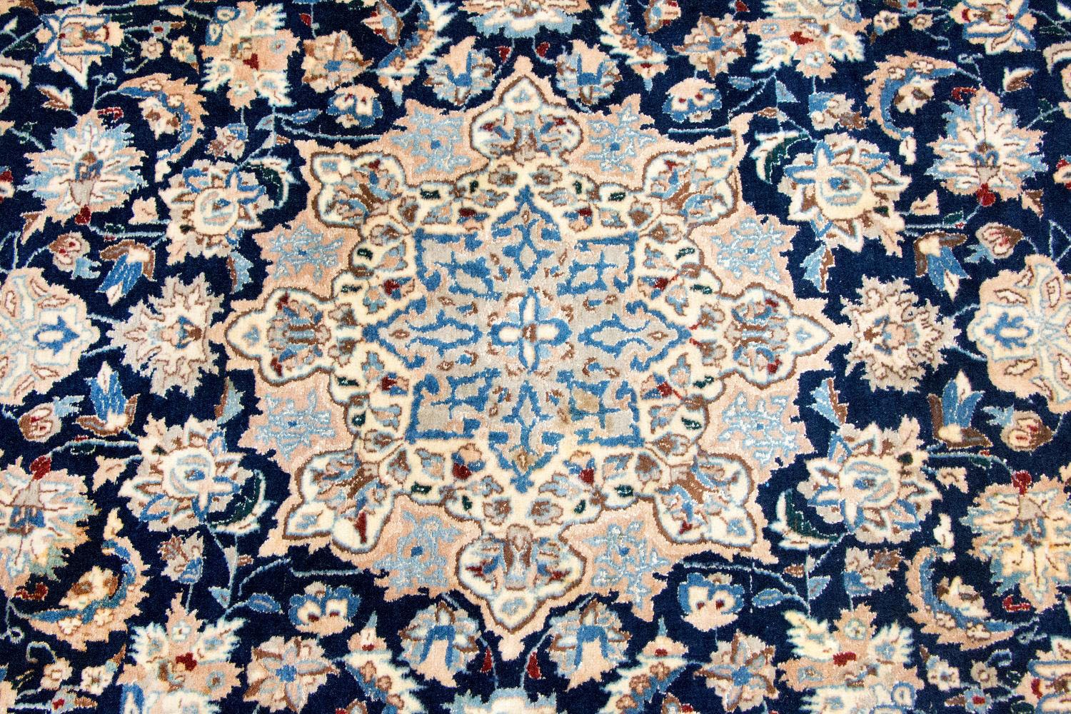 morgenland Teppich »Nain 6la Teppich handgeknüpft blau«, rechteckig, handgeknüpft