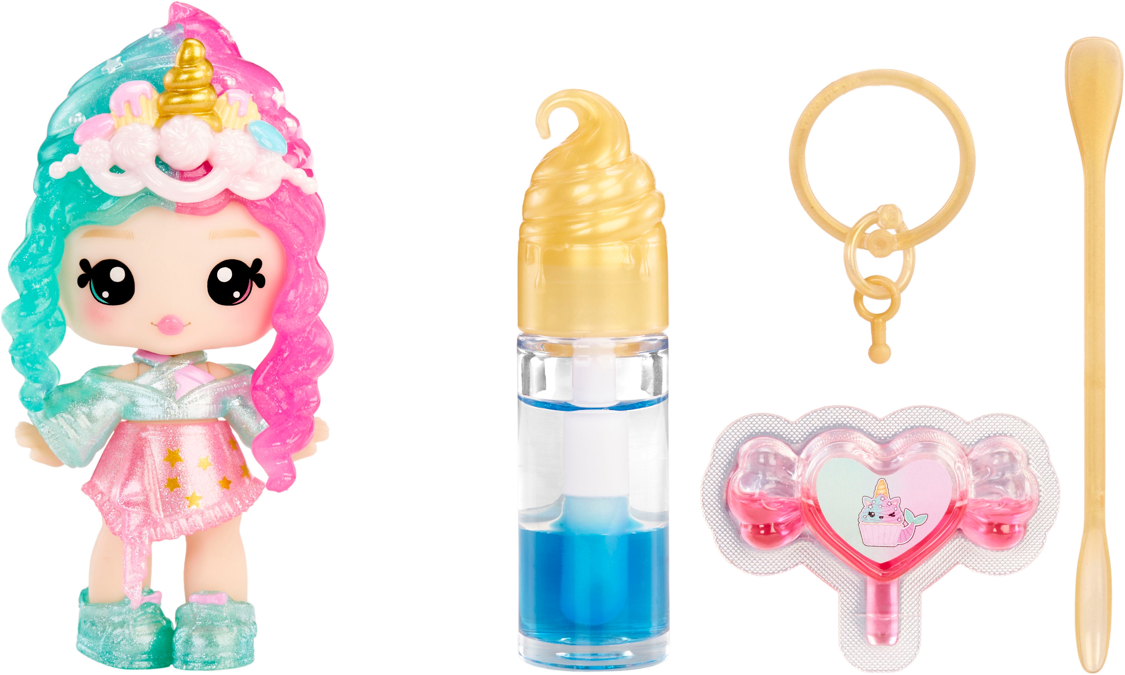 YUMMILAND Minipuppe "Yummiland Lip Gloss Doll- Mystery Color Change - Phoebe Frappe"