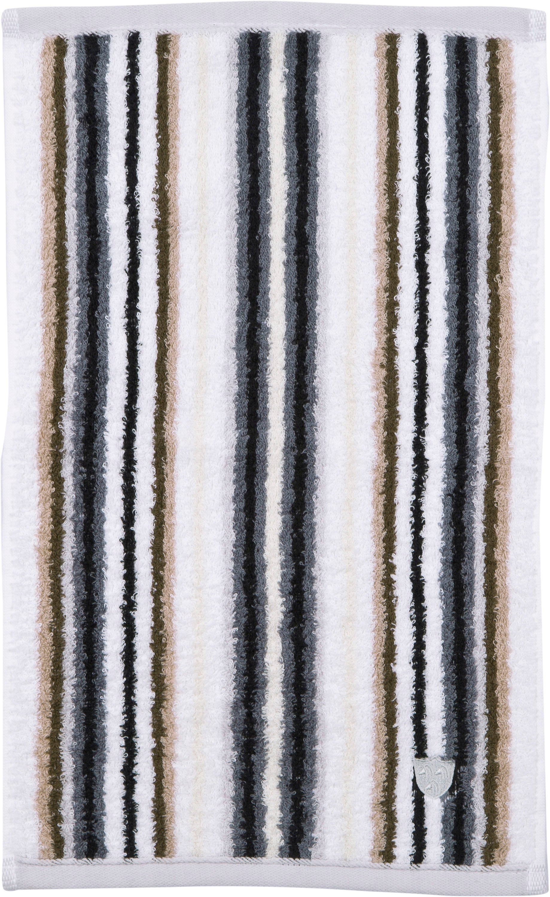 ROSS Gästehandtücher »Multicolor«, (6 St.), mit Streifen und gesticktem ROSS-Emblem