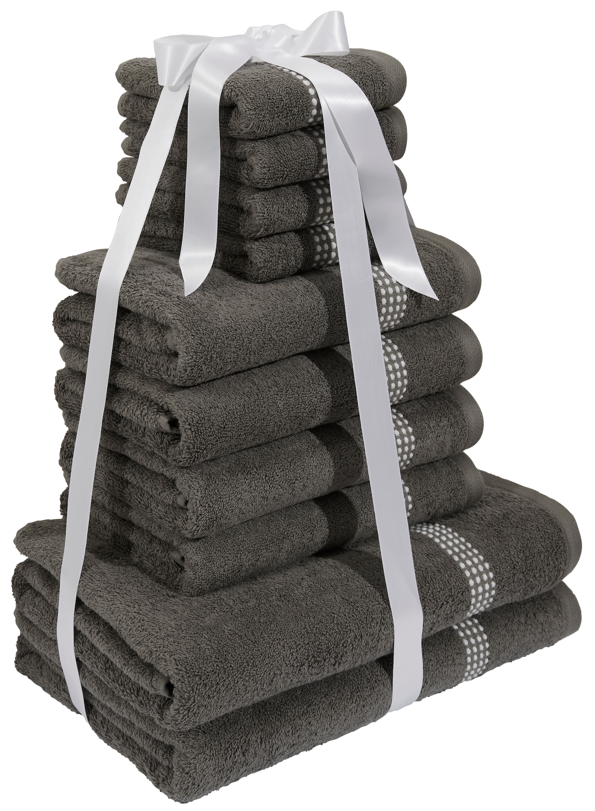 my home Handtuch Set »Kapra, Premium Handtücher, 100% Baumwolle, 500 gr/m²«, Set, 10 tlg., Frottier, 10-tlg. Handtuch-Set: 2 Duschtücher, 4 Handtücher, 4 Gästehandtücher