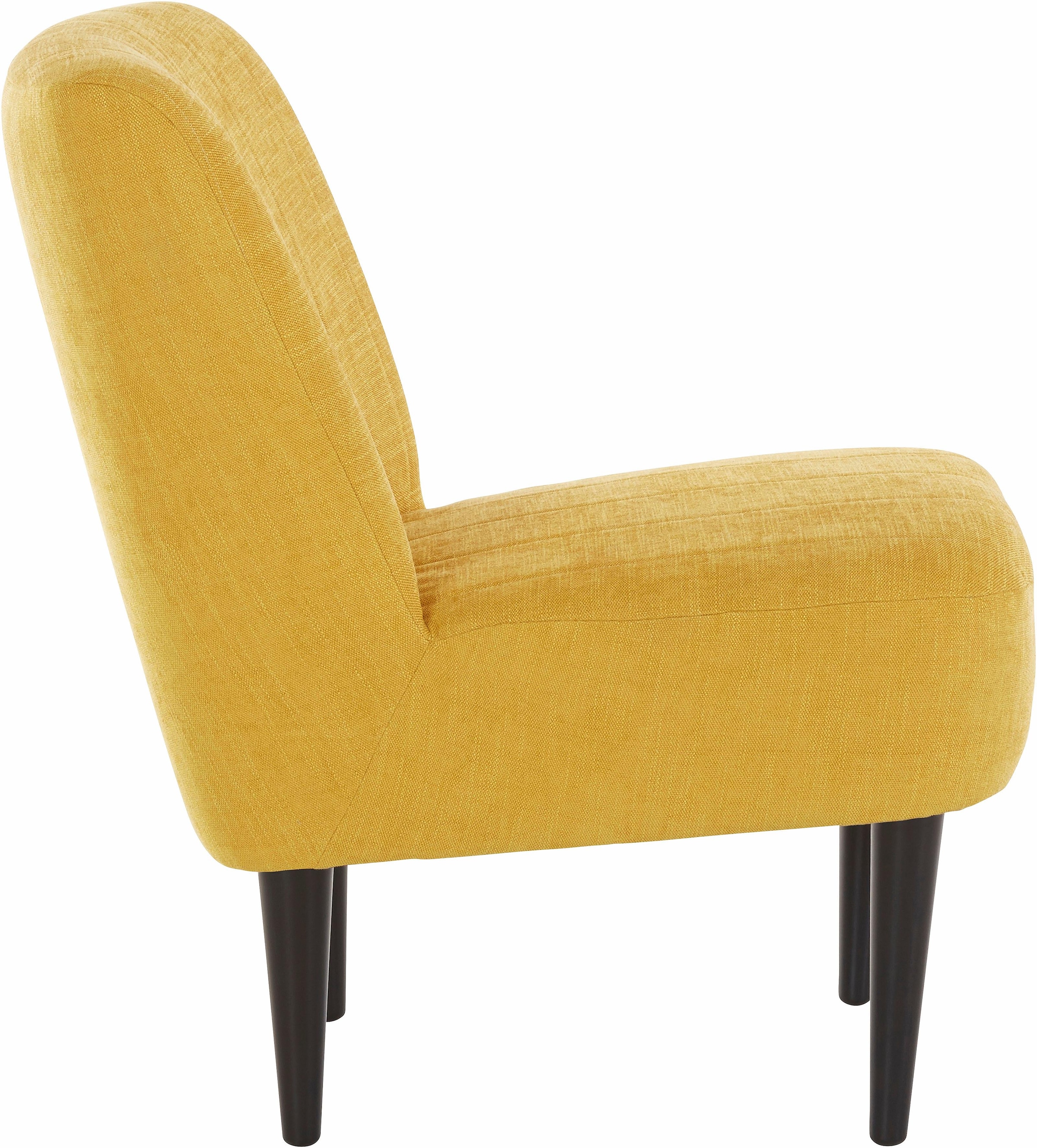 ATLANTIC home collection Cocktailsessel »Jan«, mit Wellenunterfederung, Massivholzfüsse