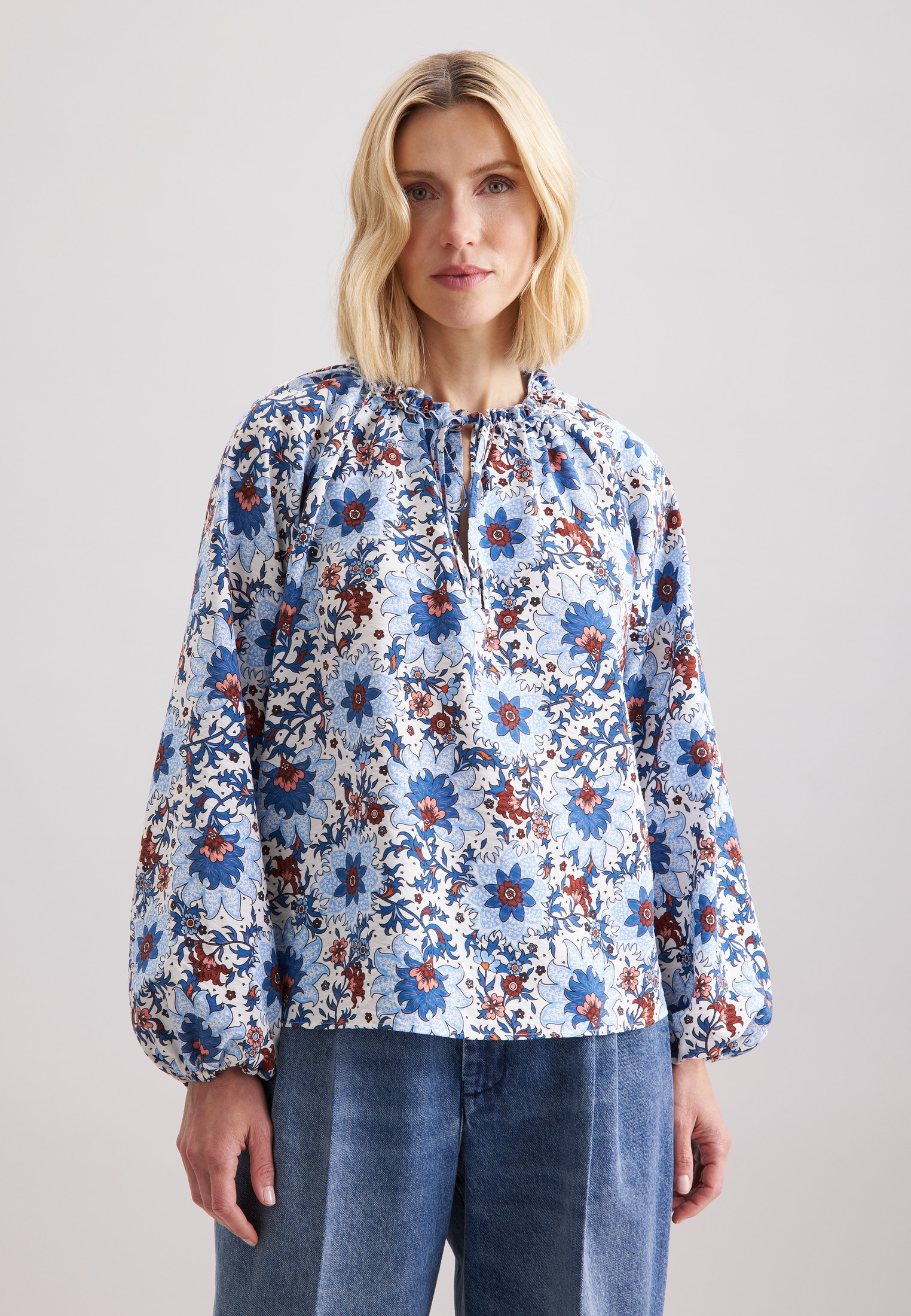 seidensticker Klassische Bluse »Schwarze Rose« Tunika Druck