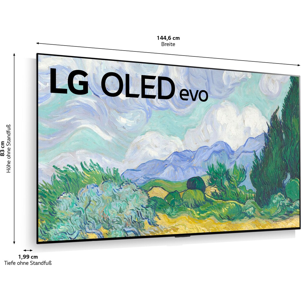 LG OLED-Fernseher »OLED65G19LA«, 164 cm/65 Zoll, 4K Ultra HD, Smart-TV, OLED evo,α9 Gen4 4K AI-Prozessor,Dolby Vision & Dolby Atmos