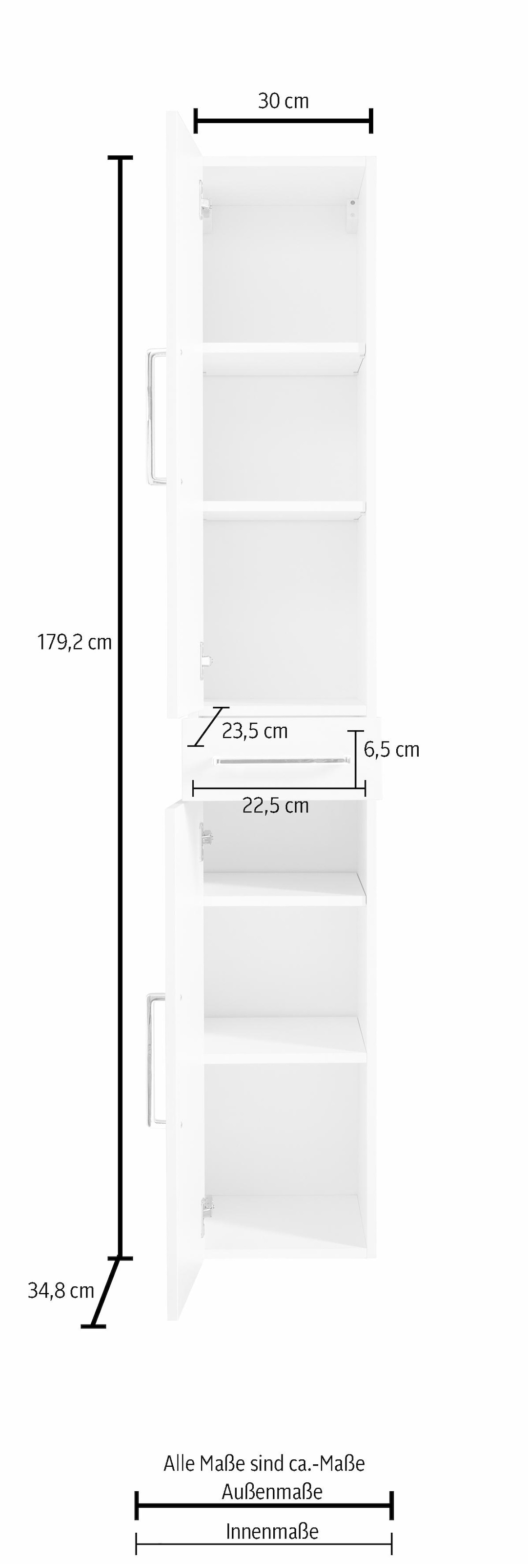 ❤ OPTIFIT Hochschrank »Napoli«, 2 Türen, 1 Schublade, Soft-Close-Funktion, Breite  30 cm entdecken im Jelmoli-Online Shop