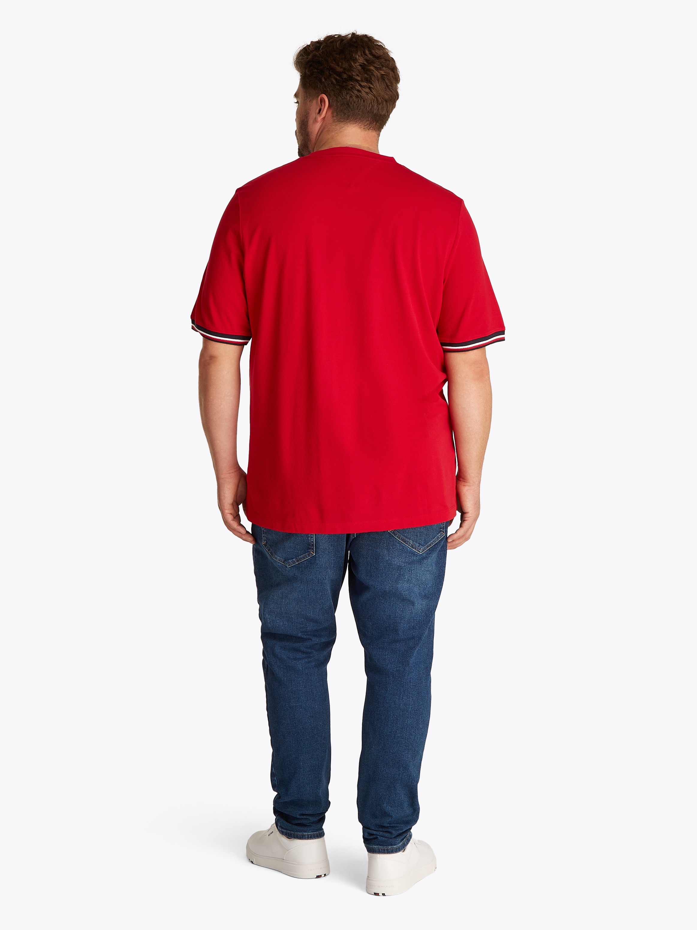 Tommy Hilfiger Big & Tall T-Shirt »BT-GLOBAL STRIPE CUFF TEE-B«, Grosse Grössen
