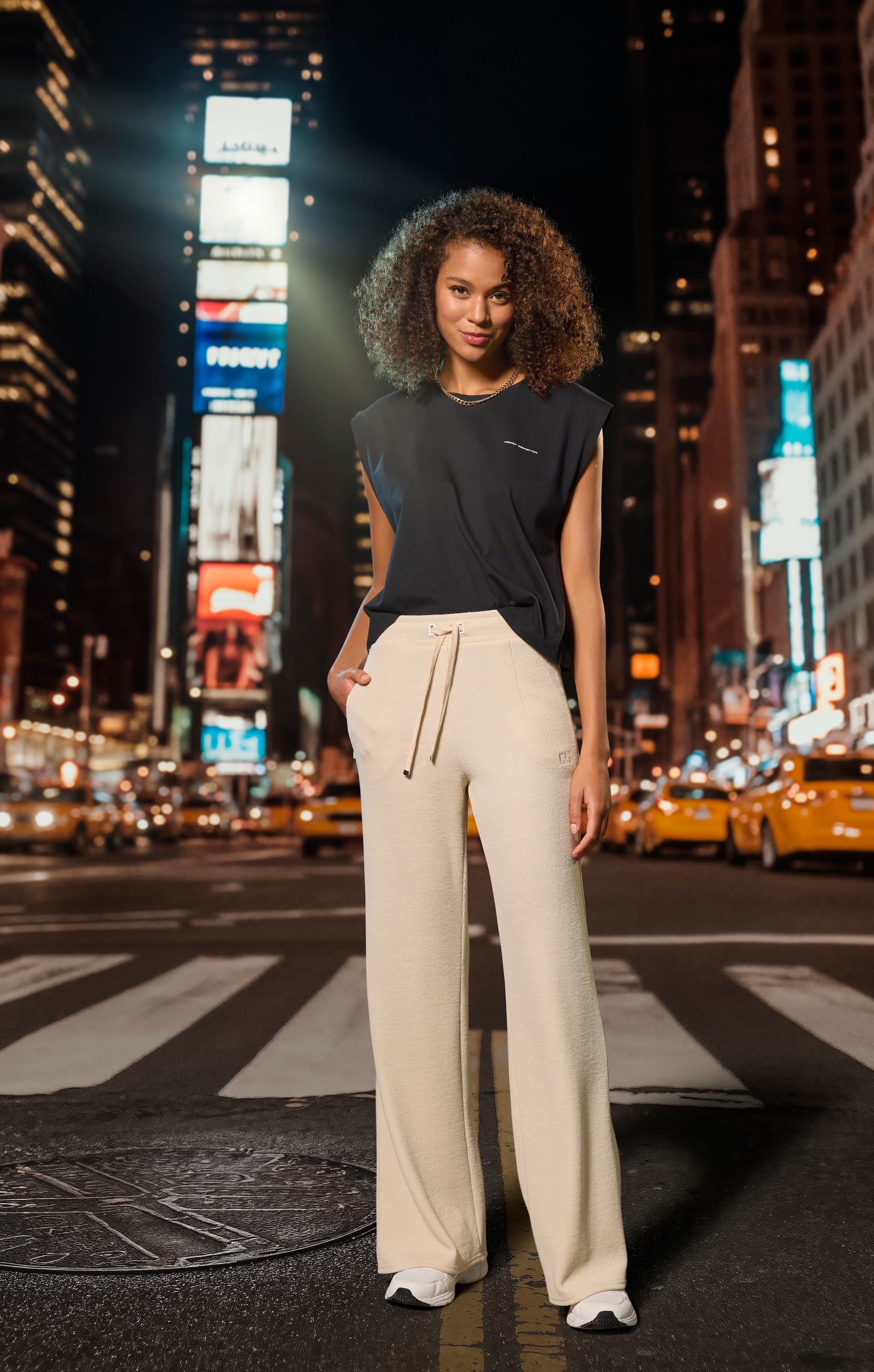French Connection Loungepants, in gerippter Strickoptik