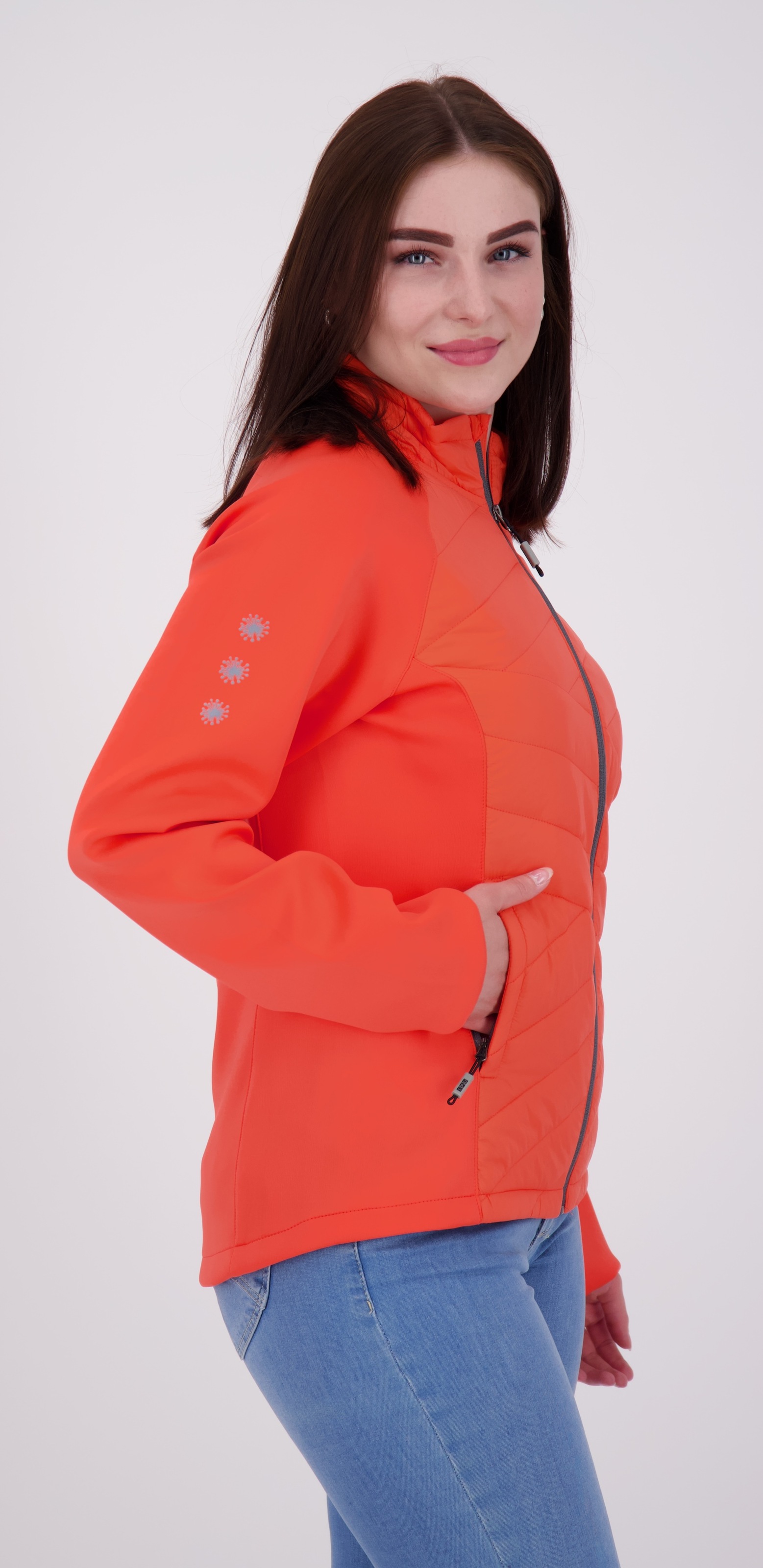 LPO Fleecejacke »EDINA V WOMEN«, weiche Hybrid-Fleecejacke in traditioneller Optik