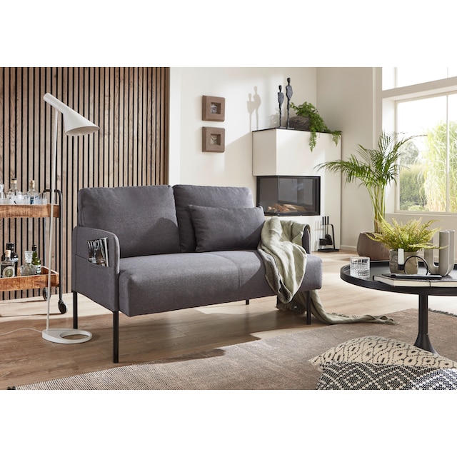 ❤ ATLANTIC home collection Sofa »Glenn«, mit Seitentasche, Rückenkissen und  Wellenunterfederung entdecken im Jelmoli-Online Shop