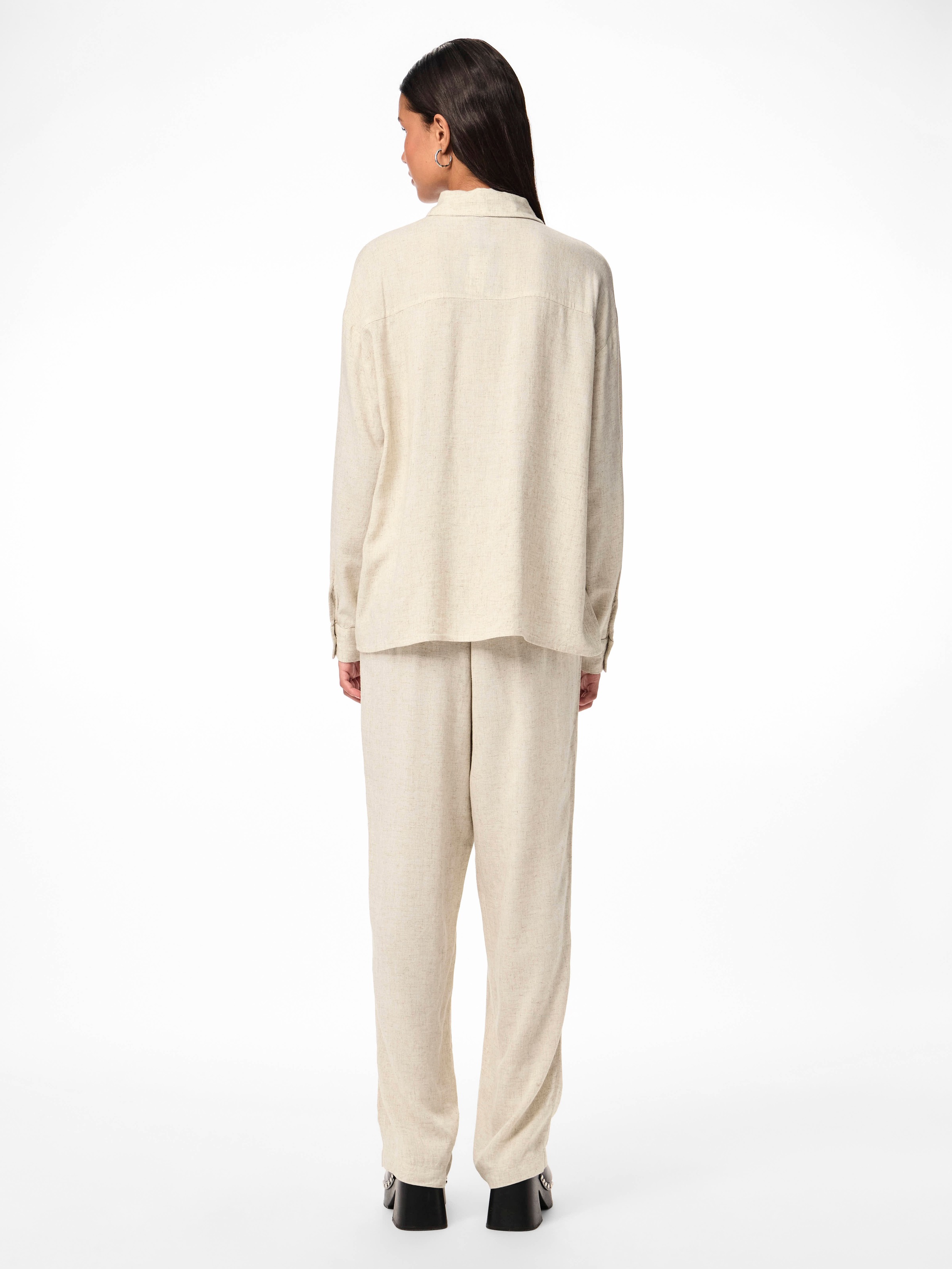 pieces Hemdbluse »PCPIA LS LOOSE SHIRT WVN NOOS«