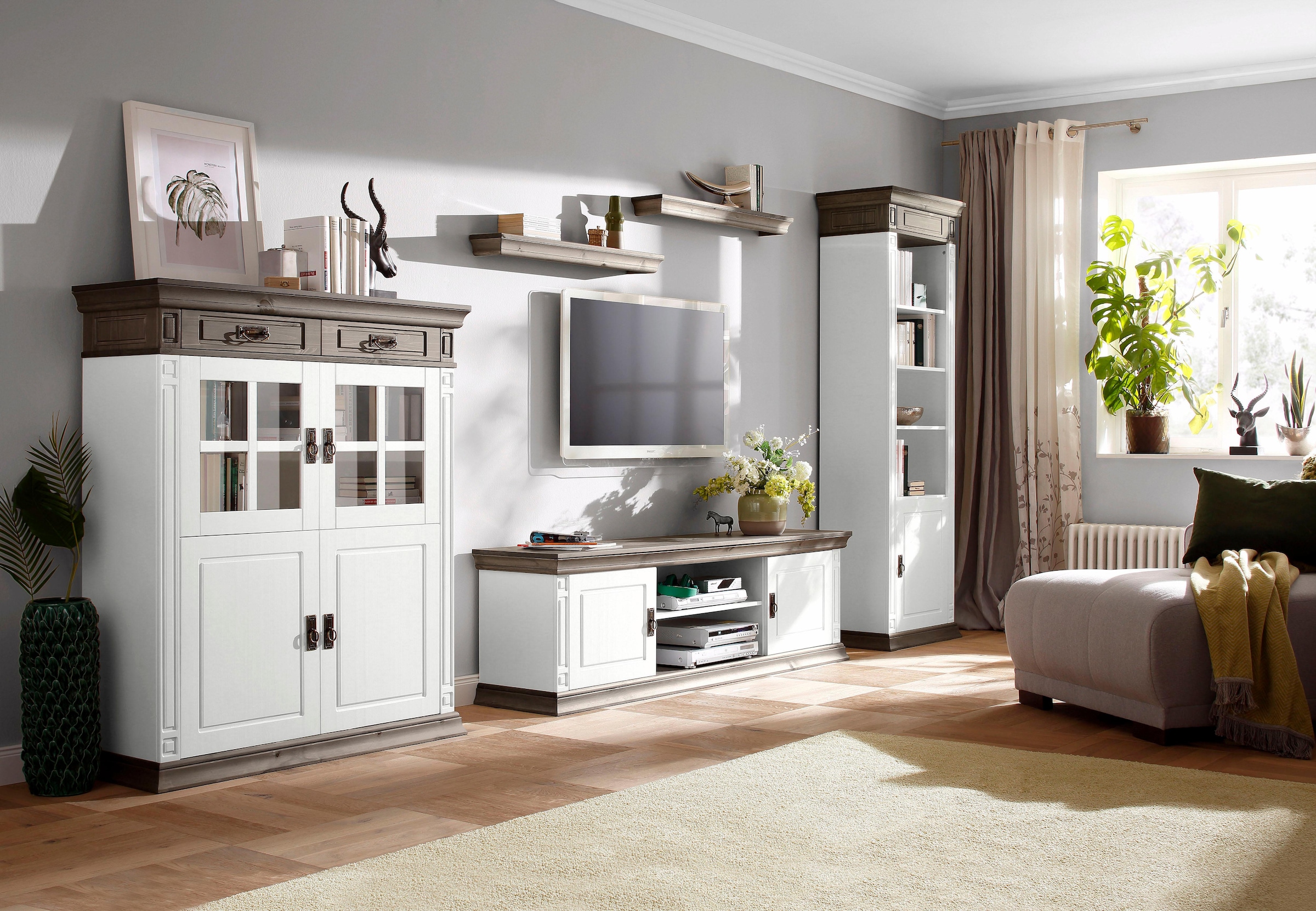 Home affaire Highboard »Vinales«, Vitrine, Breite 112 cm