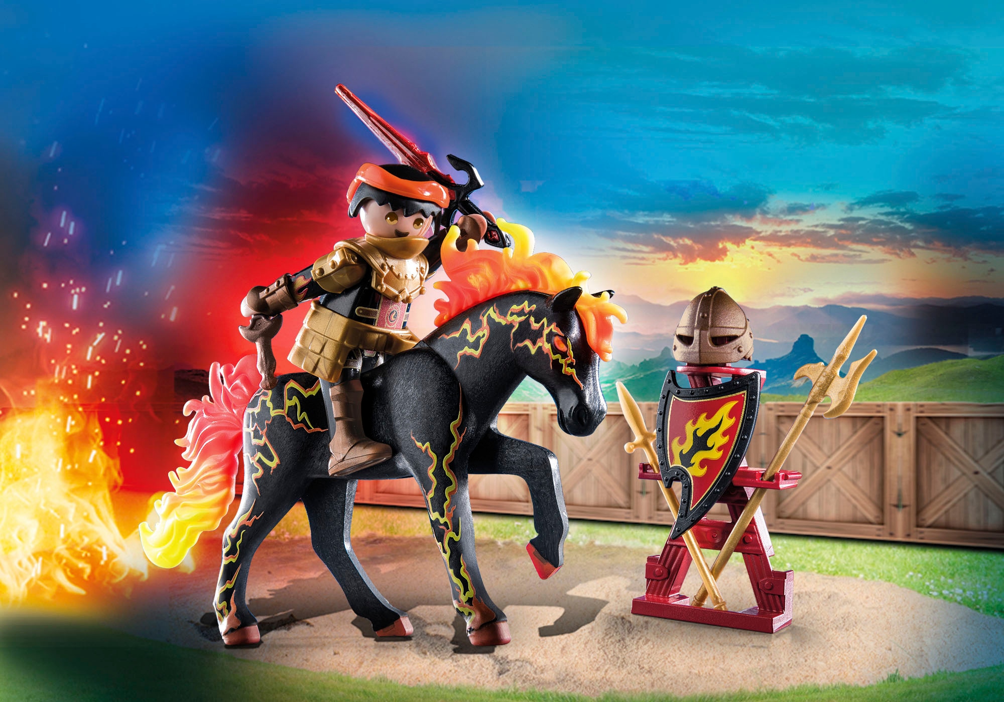 Playmobil® Konstruktions-Spielset »Burnham Raiders - Feuerritter (71213), Novelmore«, (16 St.), Made in Europe