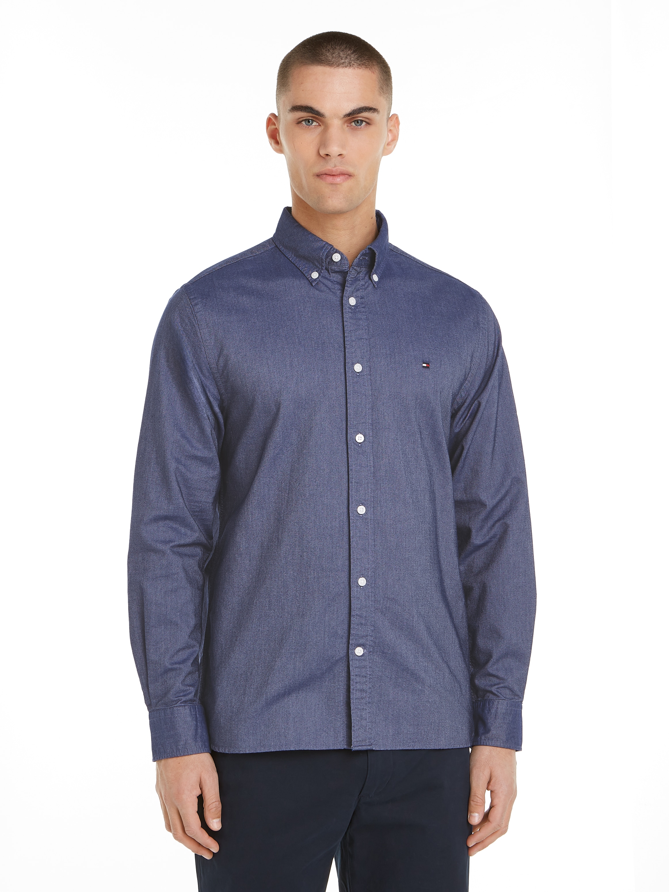 Tommy Hilfiger Langarmhemd »SOLID HERITAGE OXFORD RF SHIRT«