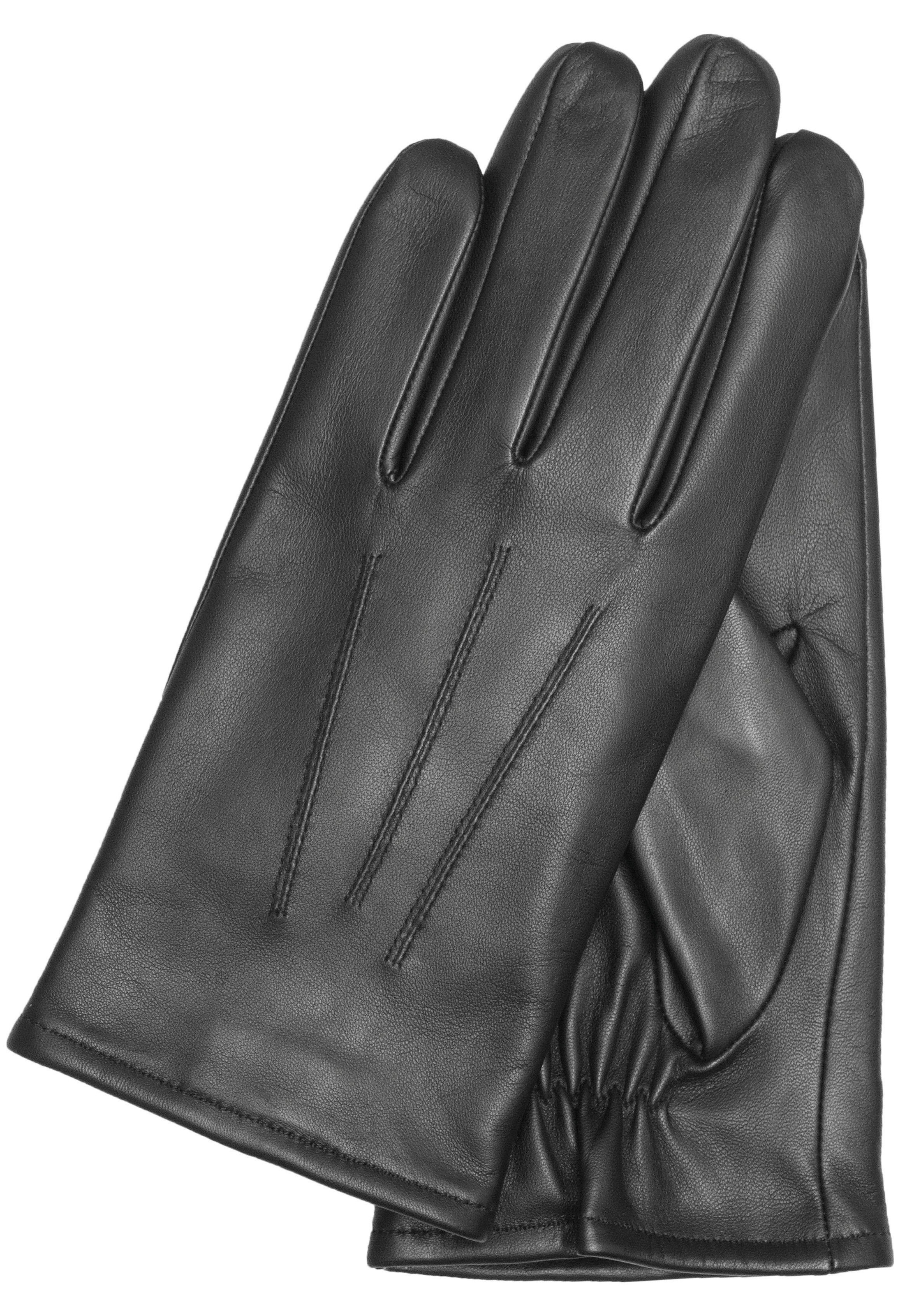 KESSLER Lederhandschuhe »Liam«, online | Passform, Touchfunktion, (2 Jelmoli-Versand Zierbiesen schlanke St.), kaufen