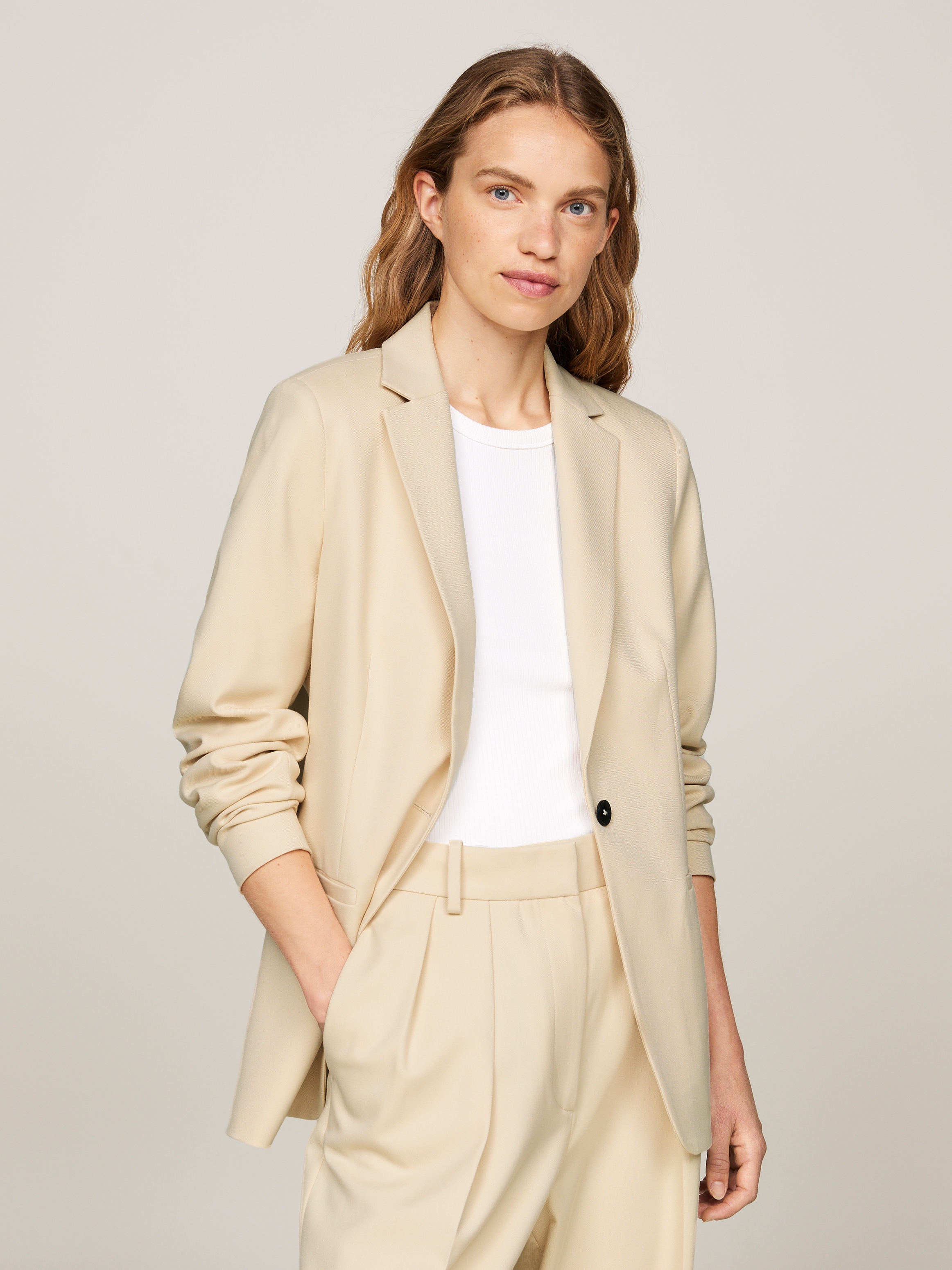 Tommy Hilfiger Longblazer »SMD CORE REGULAR SB BLAZER«, mit Logostickerei