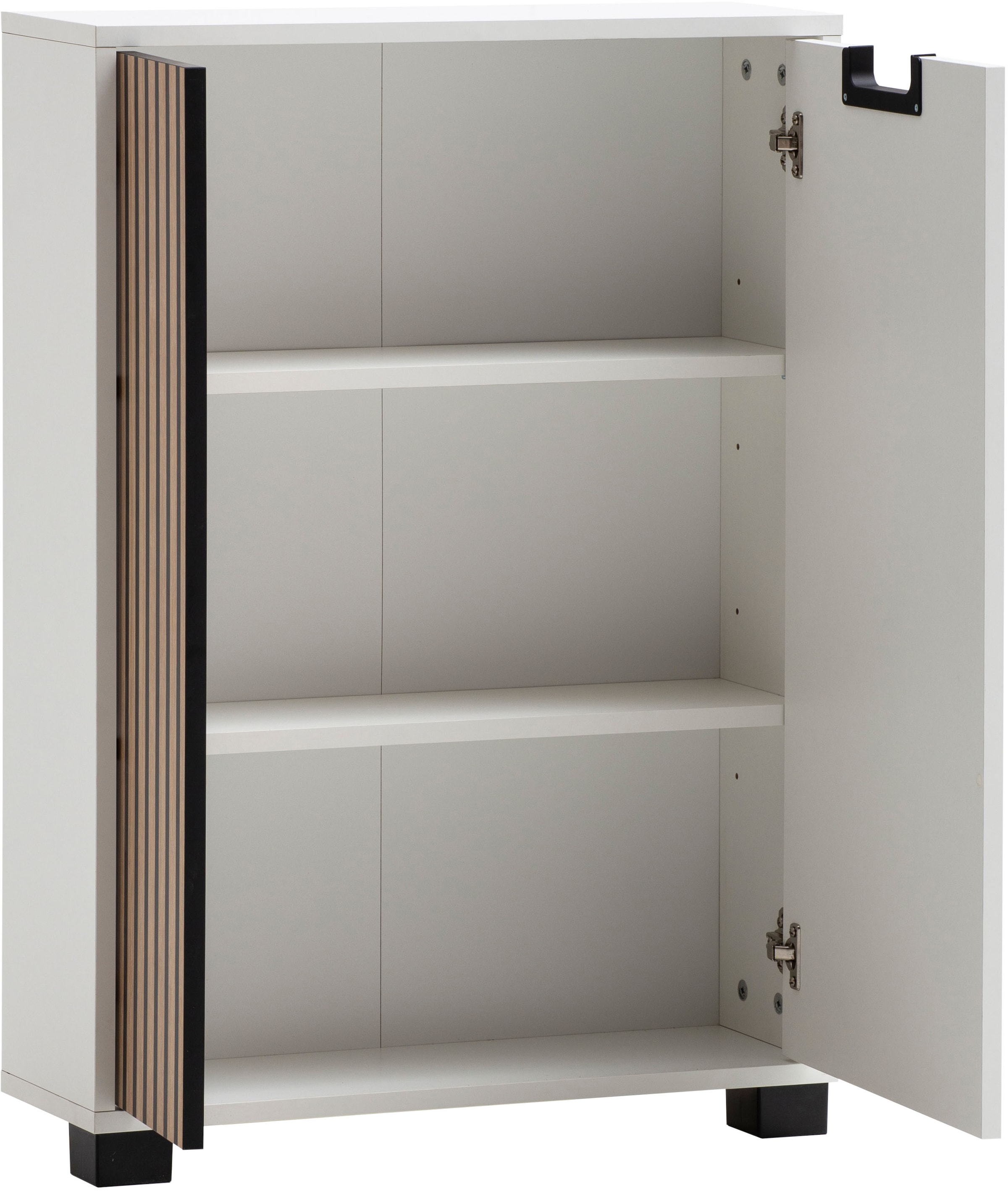 Schildmeyer Midischrank »Ryker Highboard, Breite 59 cm«, (1 St.), Tür links in Akustik-Optik - Breite: 19,5 cm, rechts: 36,1 cm
