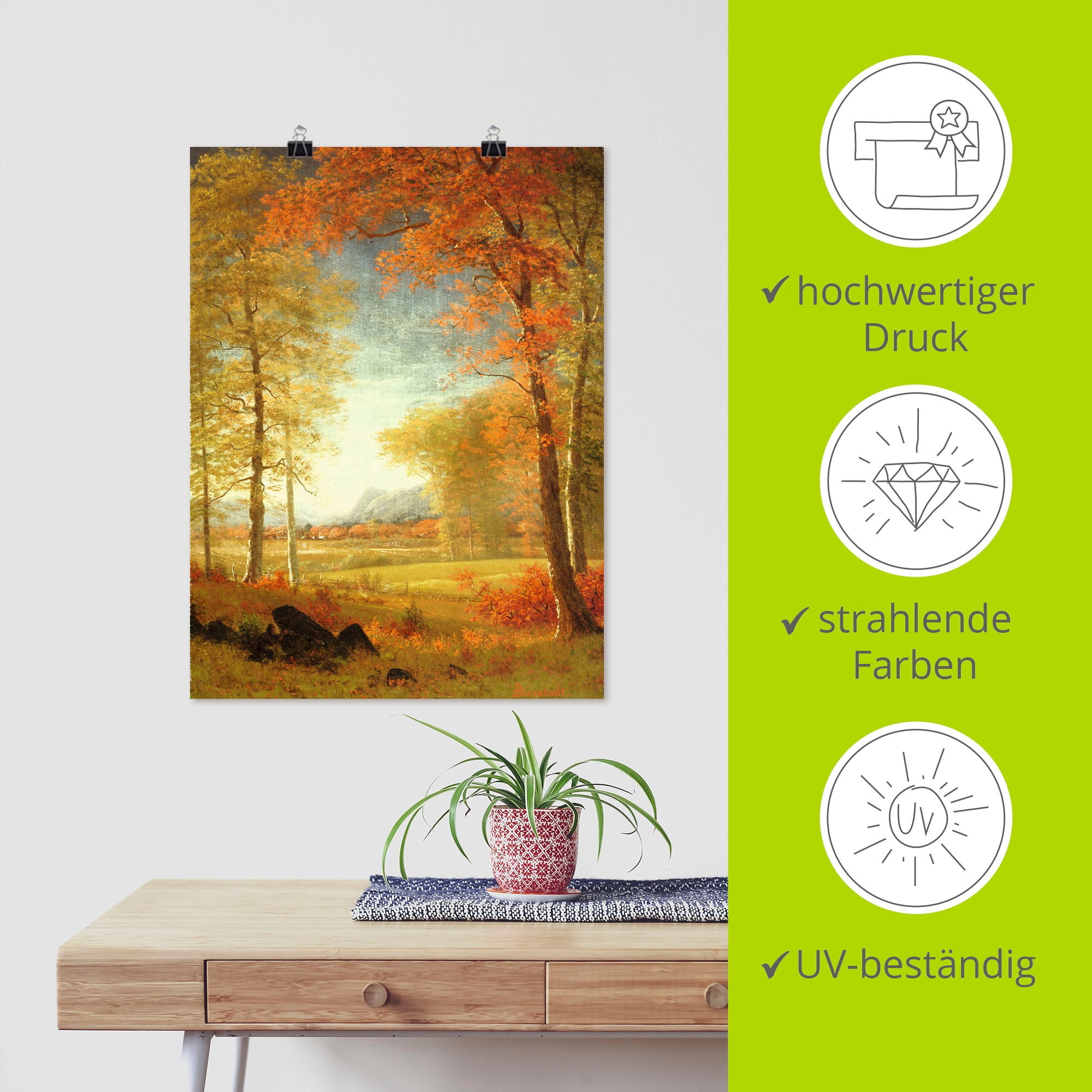Artland Wandbild »Herbst in Oneida County, New York.«, Felder, (1 St.), als Leinwandbild, Poster in verschied. Grössen