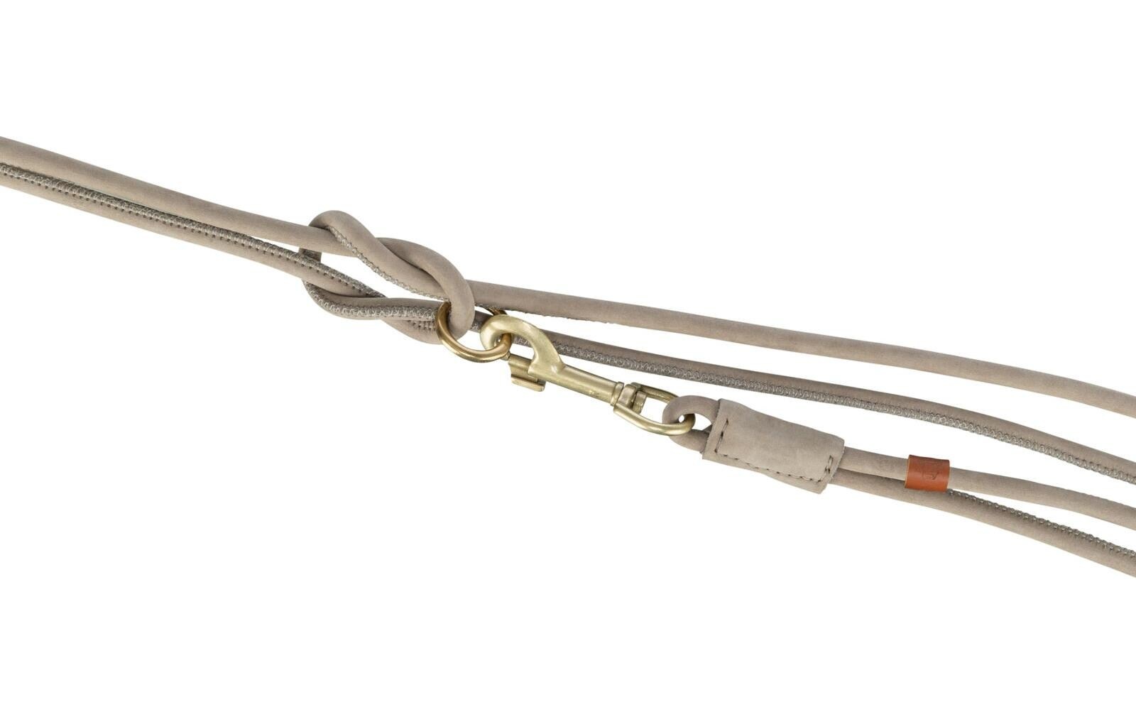 Laisse réglable Pure - couture ronde - gris clair