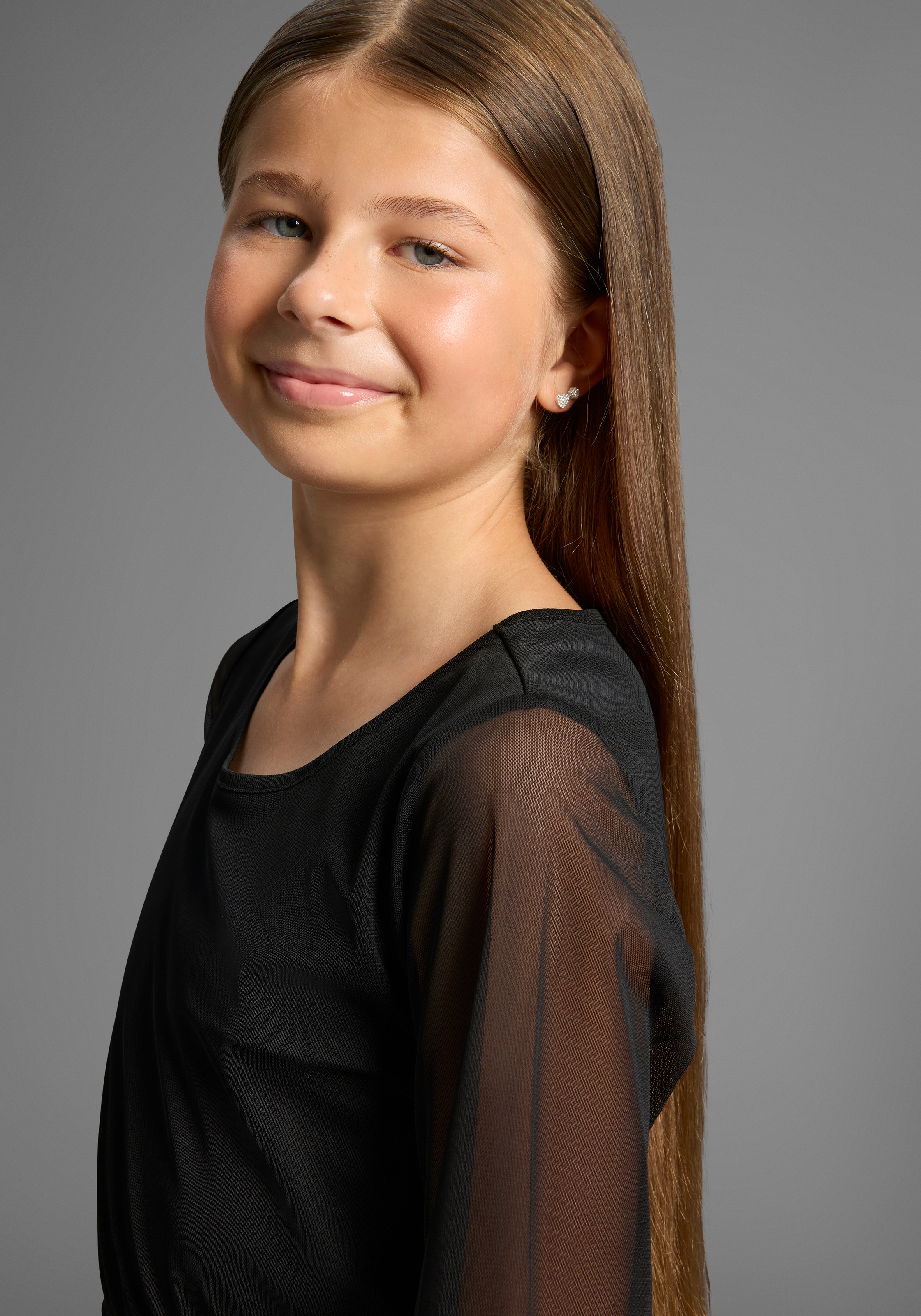 Bruno Banani Jerseykleid »Chiffonkleid«, NEUHEIT: BRUNO BANANI für TEENS! Shirtkleid mit Chiffon