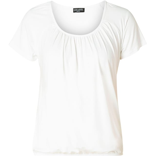 Base Level T-Shirt »Yona«, mit Raffung am Ausschnitt und elastischem Bund  online bestellen bei Jelmoli-Versand Schweiz