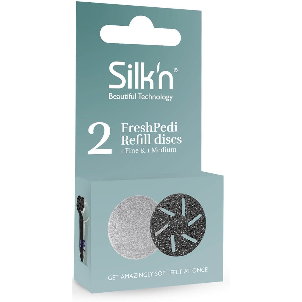 Silk'n Hornhautentferner Ersatzschleifscheiben »FreshPedi Refill discs 1 Fine 1 Medium«, (Set, 2 St.)