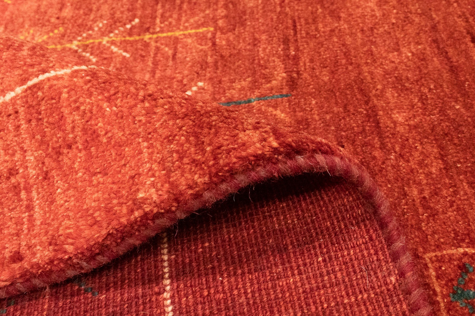 morgenland Wollteppich »Gabbeh Teppich handgeknüpft rot«, rechteckig,  handgeknüpft online kaufen | Jelmoli-Versand | Kurzflor-Teppiche