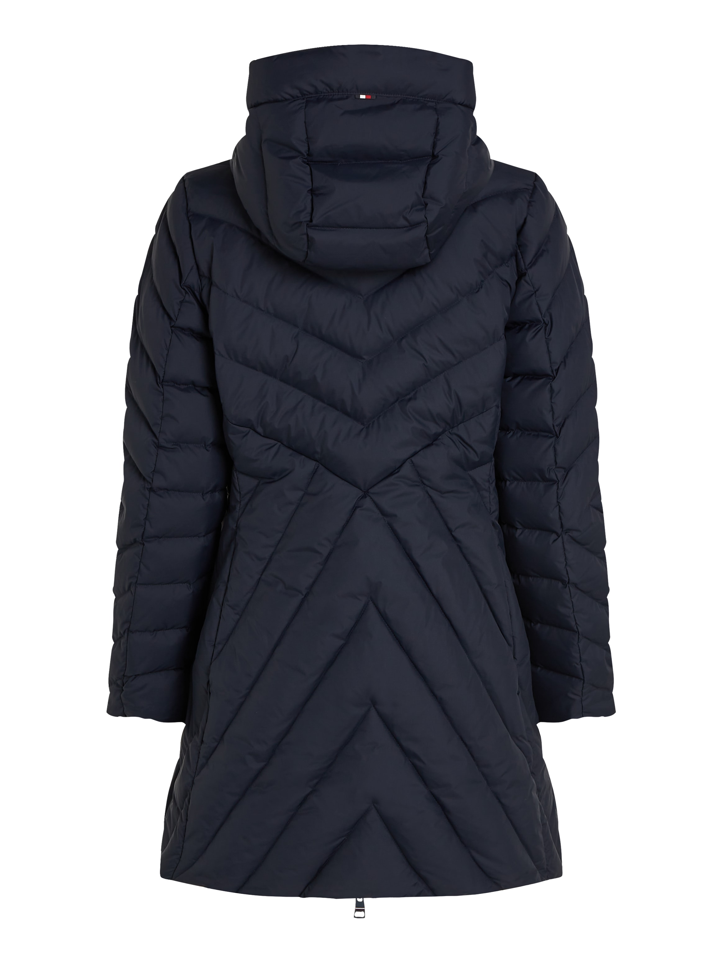 Tommy Hilfiger Steppmantel »CHEVRON MW PADDED COAT«, mit mittelstarker Wattierung und Tommy Hilfiger Markenlabel