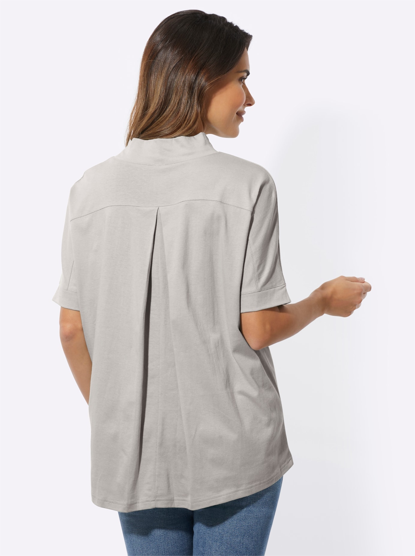 Classic Basics Stehkragenshirt »Kurzarm-Shirt«, (1 tlg.)