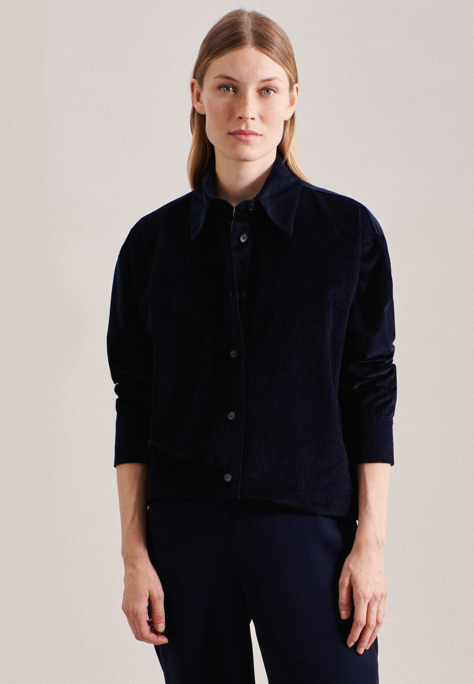 seidensticker Longbluse »Schwarze Rose« Langarm Kragen Uni