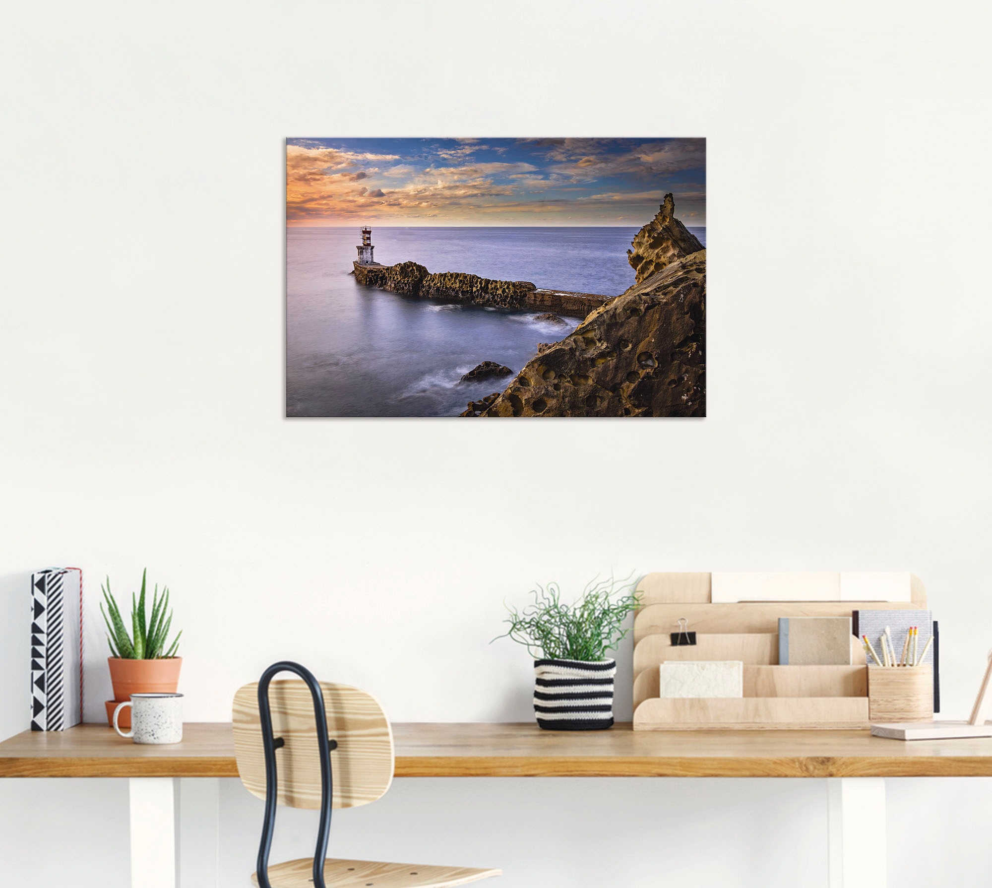Artland Wandbild »Leuchtturm im Norden Spaniens«, Küste, (1 St.), als Alubild, Leinwandbild, Wandaufkleber oder Poster in versch. Grössen