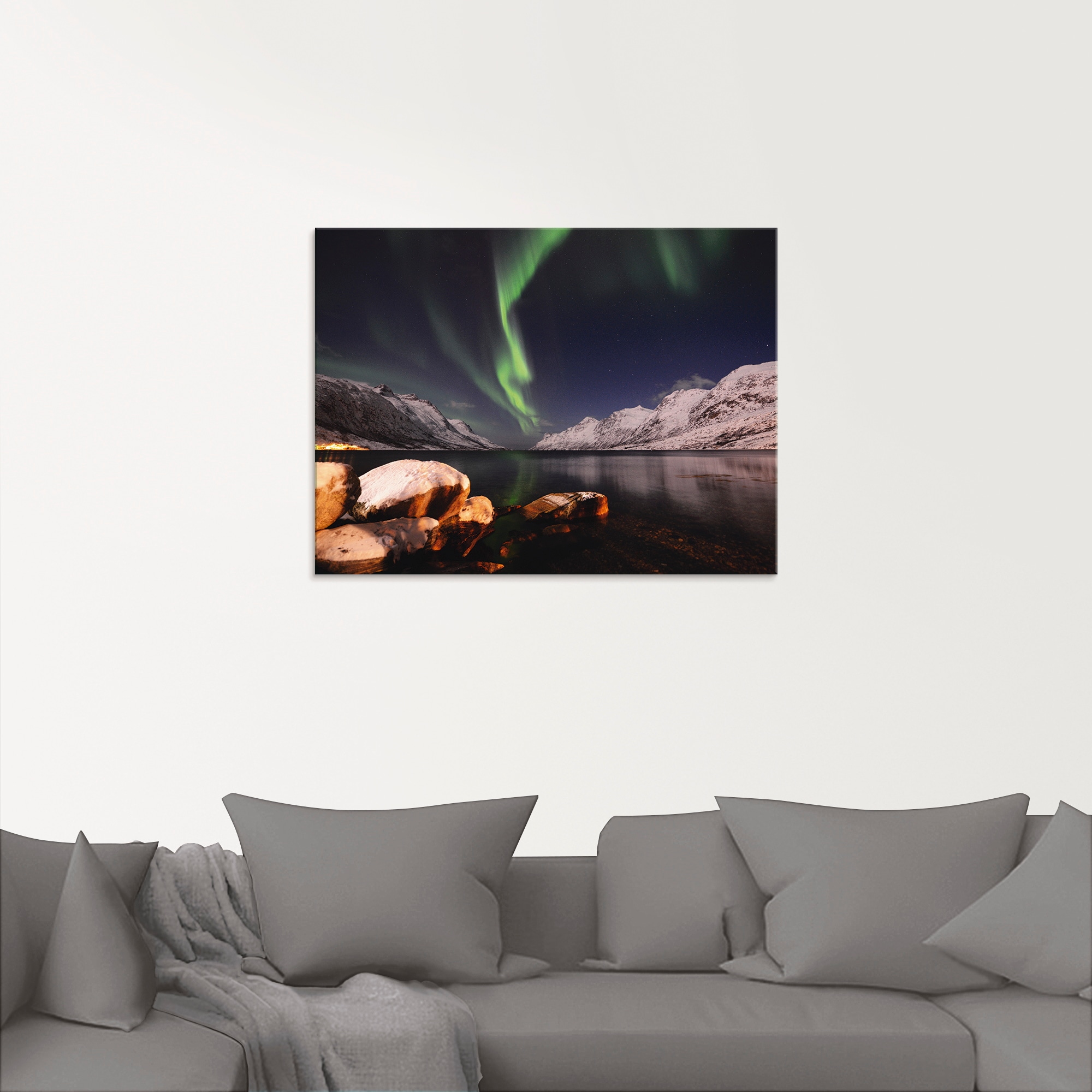 Artland Glasbild »Nordlicht II«, online Norwegen (1 in Jelmoli-Versand Himmel, Grössen verschiedenen | bestellen St.)