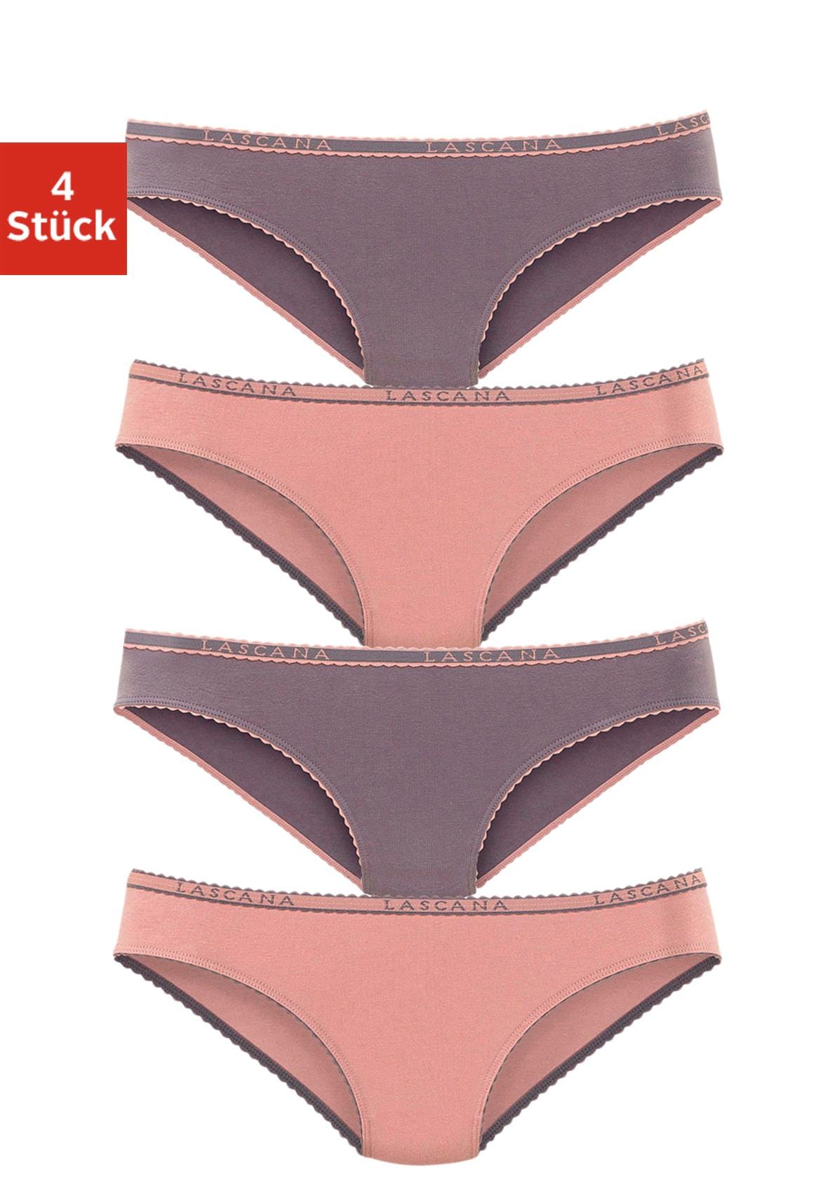 Slip, St.), aus bei 4 LASCANA Schweiz elastischer Jelmoli-Versand (Packung, bestellen online Baumwoll-Qualität