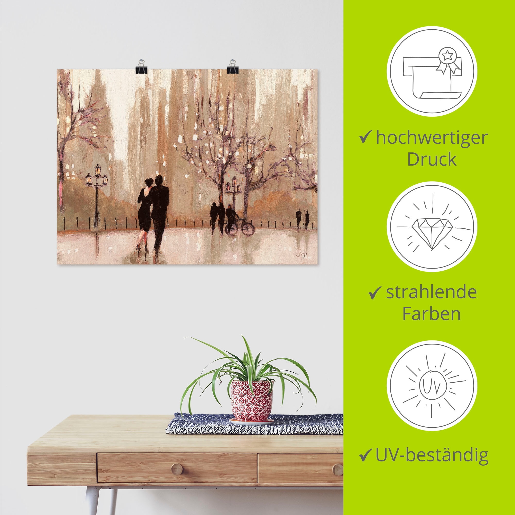 Artland Wandbild »Ein Abend in der Natur«, Paar, (1 St.), als Leinwandbild, Poster, Wandaufkleber in verschied. Grössen
