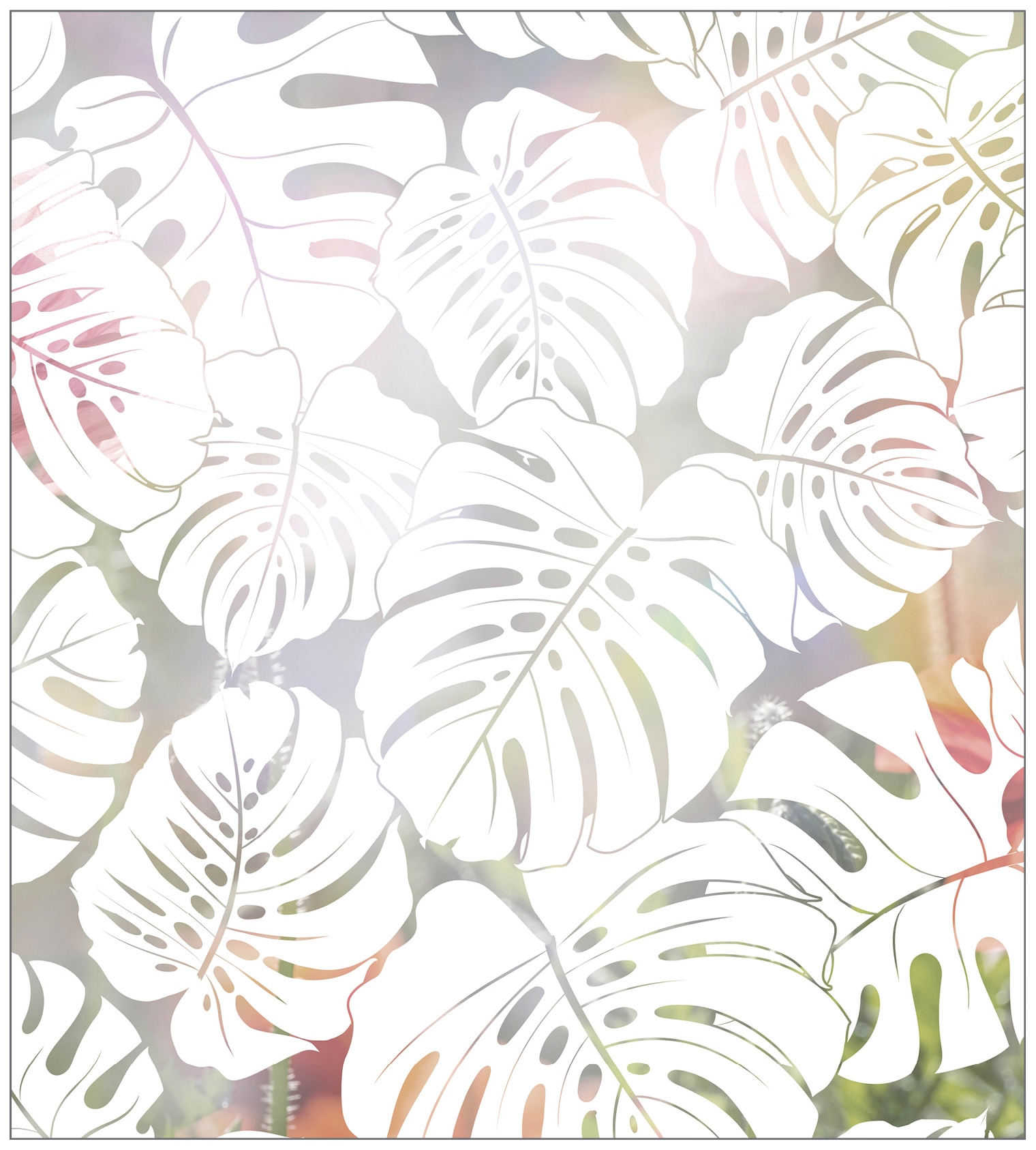 MySpotti Fensterfolie »Look Monstera white«, halbtransparent, glattstatisch  haftend, 90 x 100 cm, statisch haftend online bestellen | Jelmoli-Versand