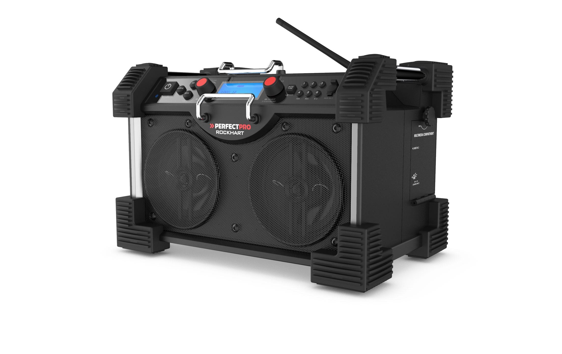PerfectPro Digitalradio (DAB+) »ROCKHART«, Display, Equalizer, Senderspeicher