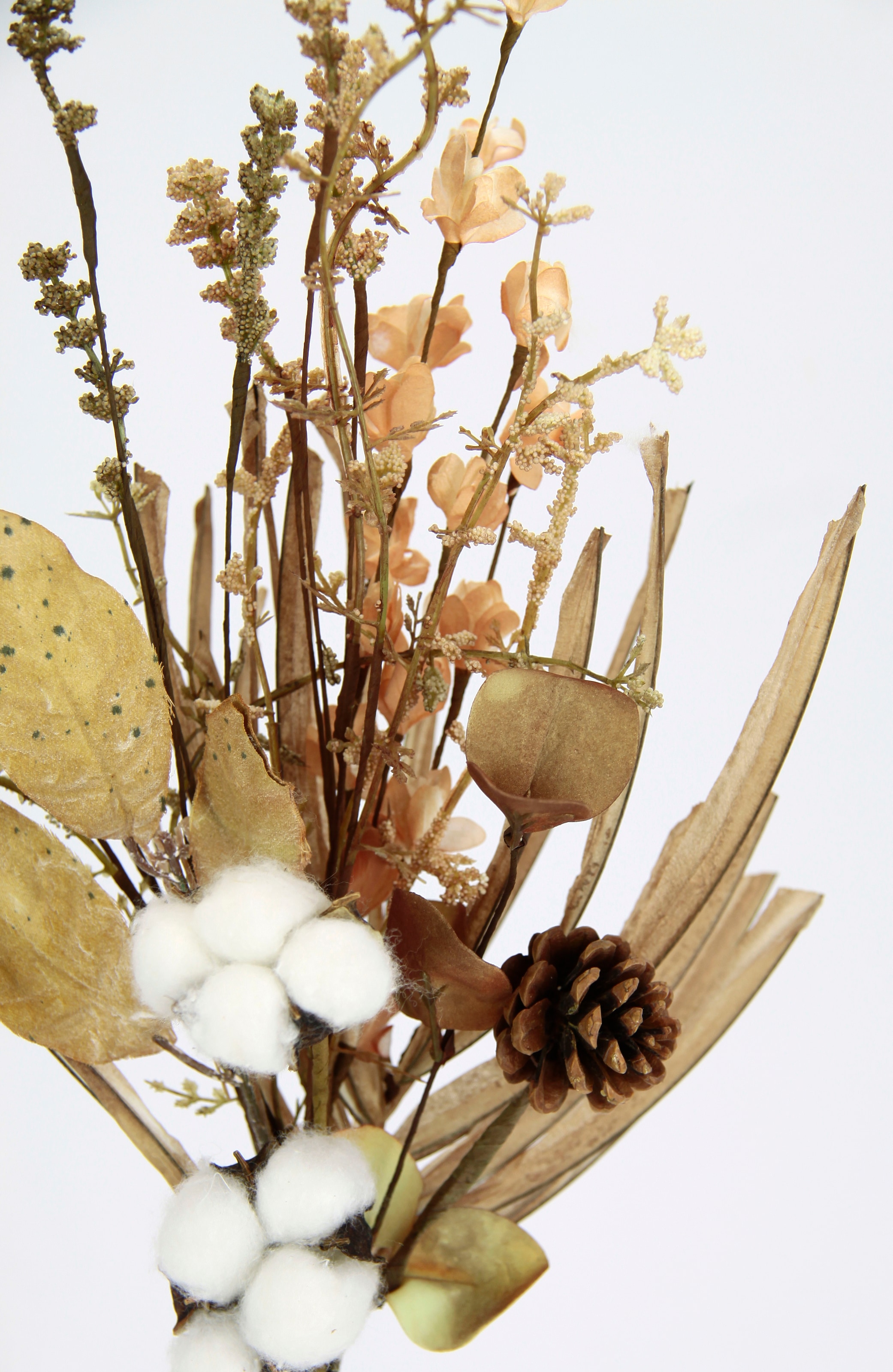 I.GE.A. Kunstblume »Baumwollzweig online Dekozweig | bestellen Blumen Jelmoli-Versand Künstliche Zapfen«, Herbstzweig mit Graszweig 2er Set